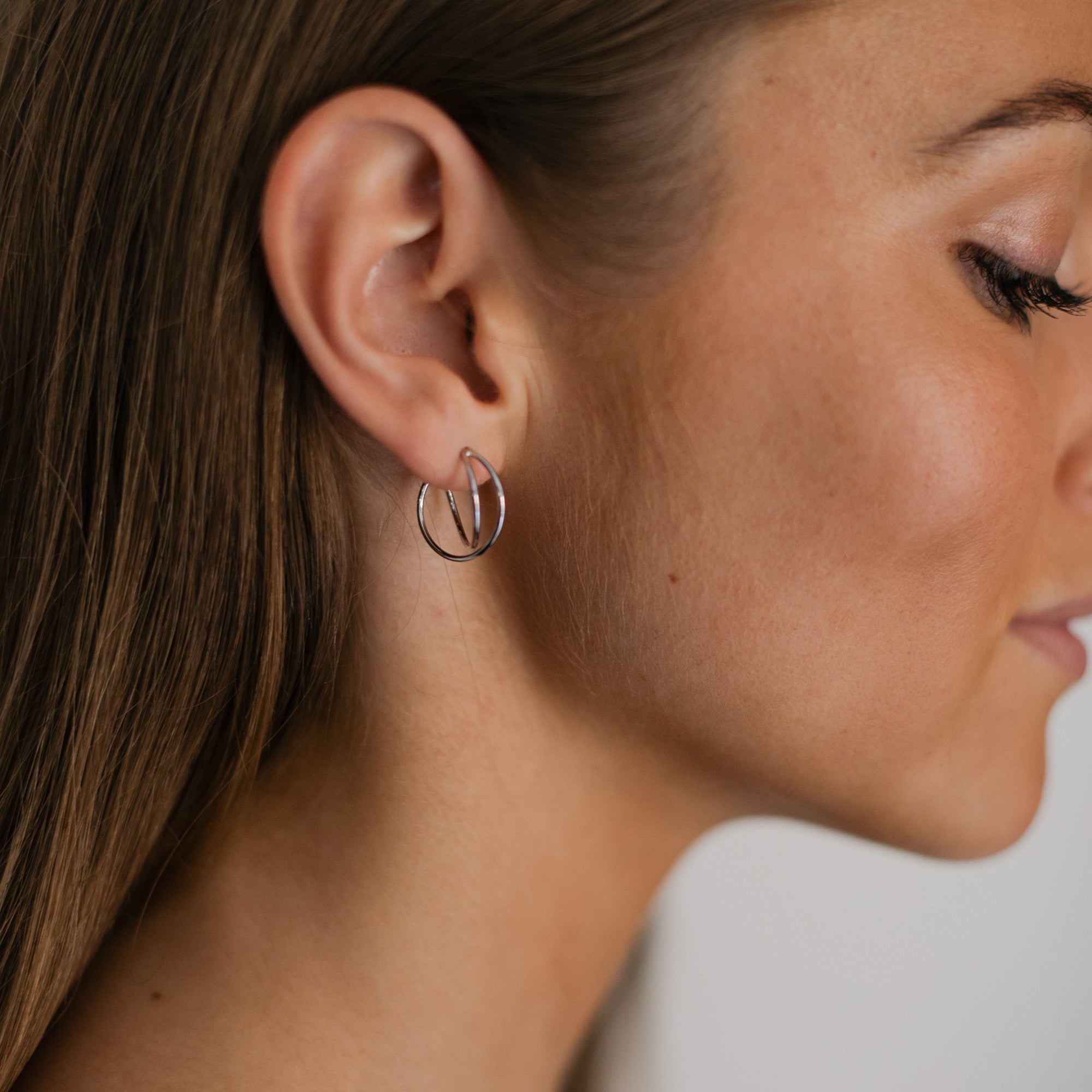 Mia Earrings Small - Silver plated