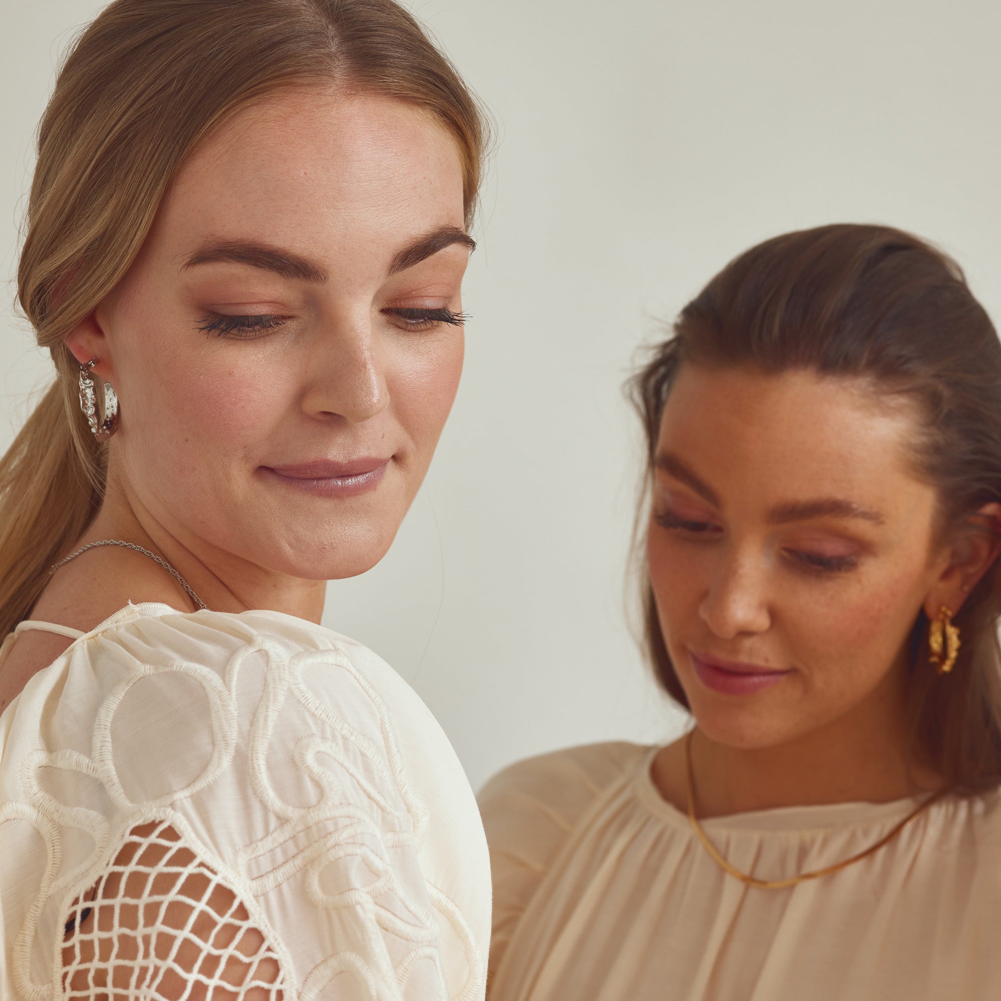 Noelle Earrings Large - Silver Plated