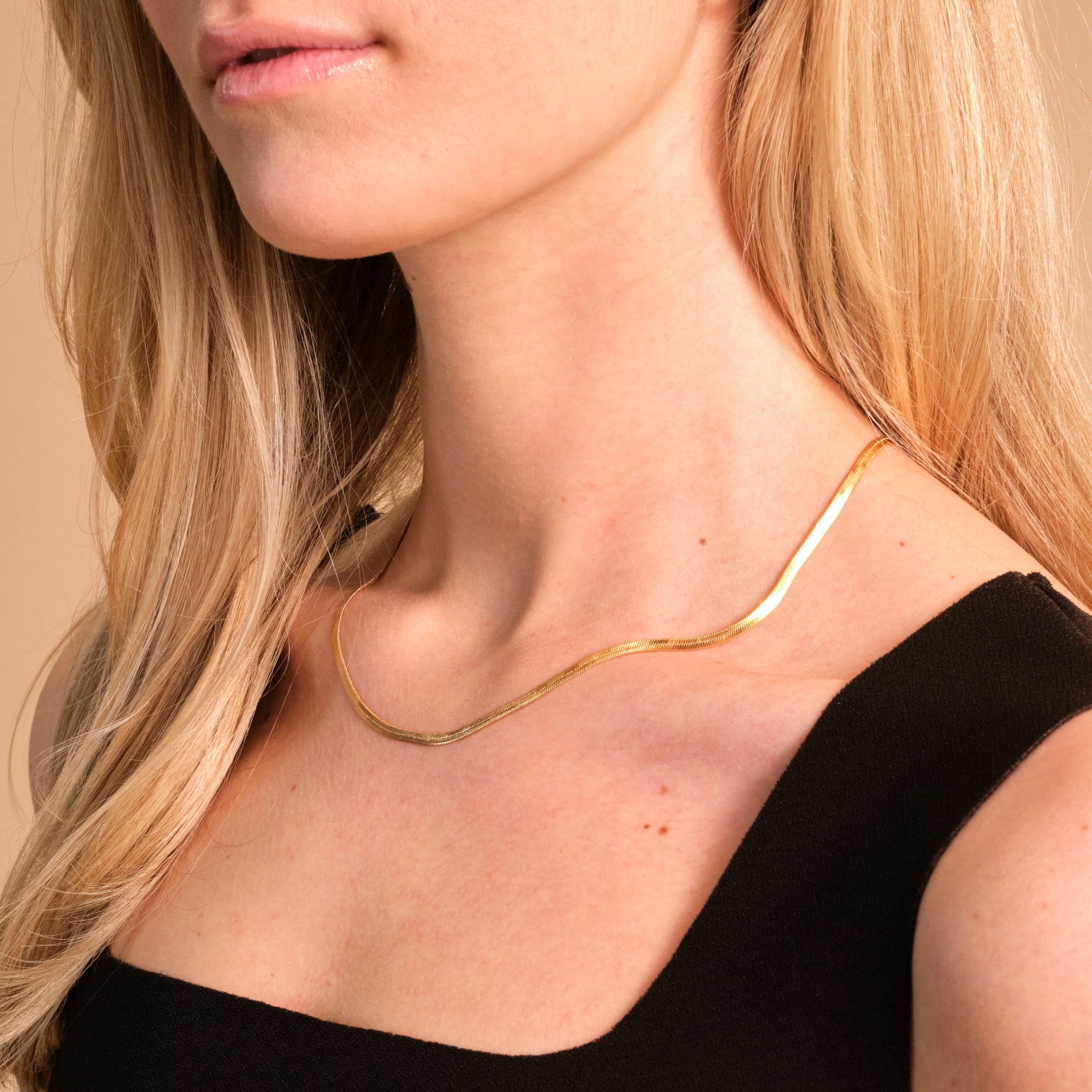 Jewelry set - Laura Necklace / Laura Bracelet - 18 carat gold plated