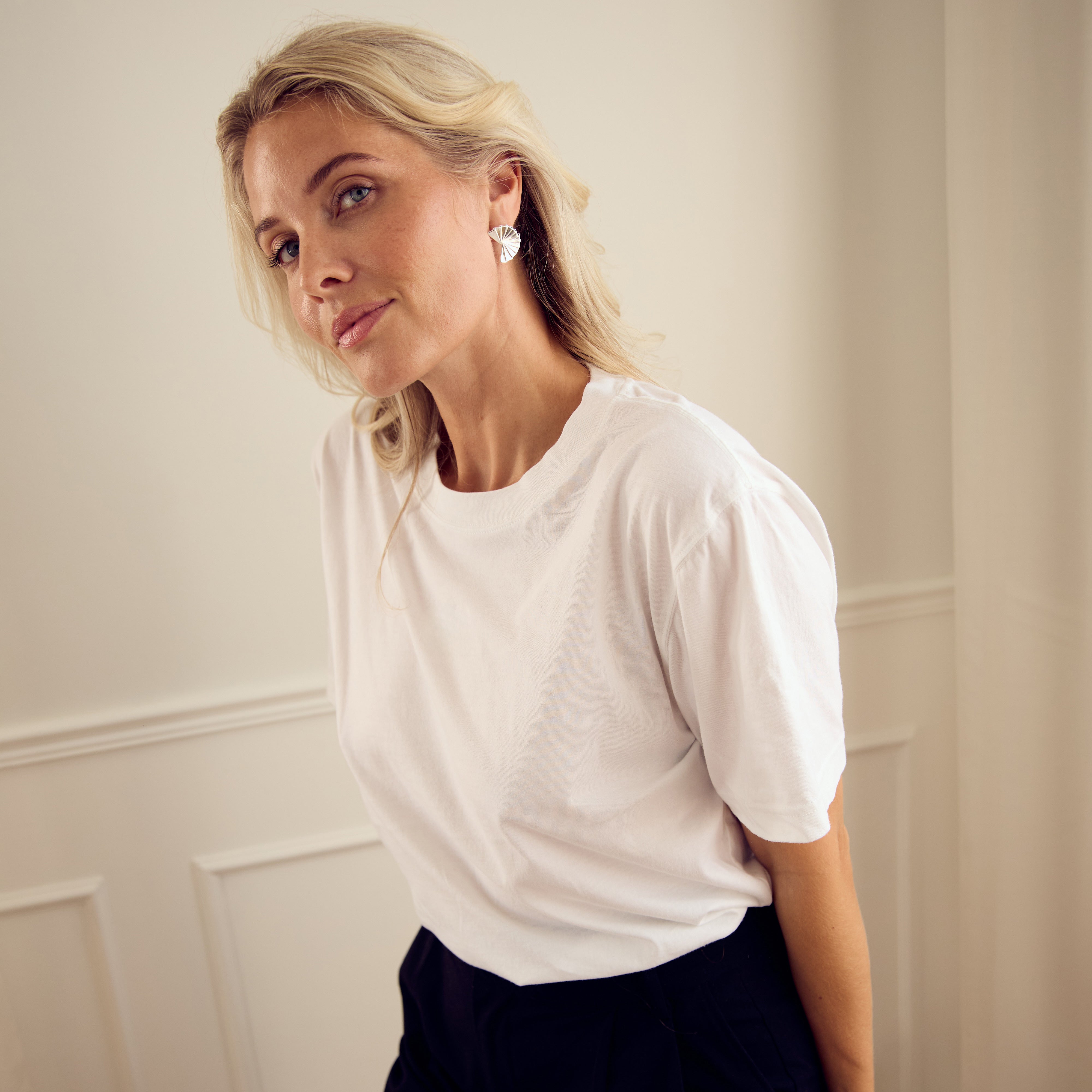 Cleo Earrings Large - Silver Plated