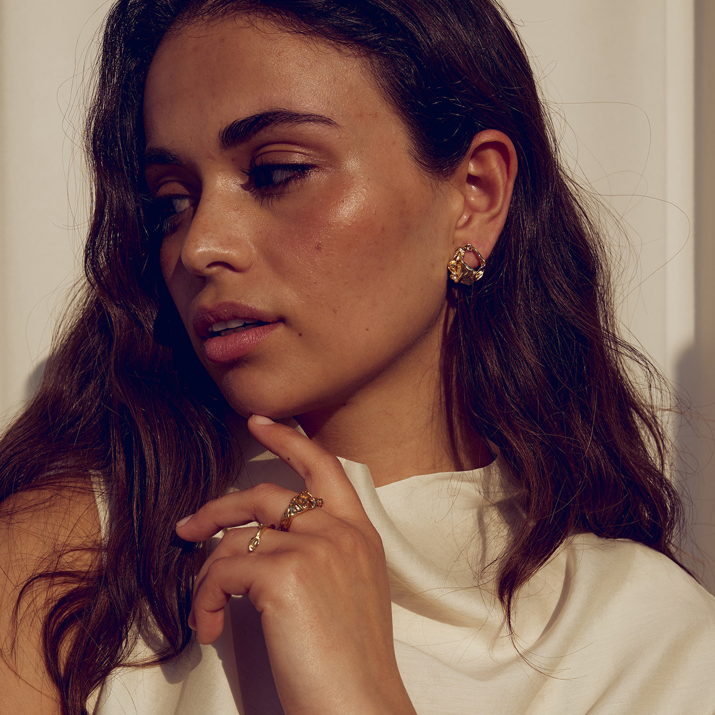 Noelle Ring Small - 18 carat gold plated