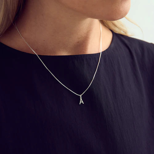 Letter Pendant A-Z - Silver Plated