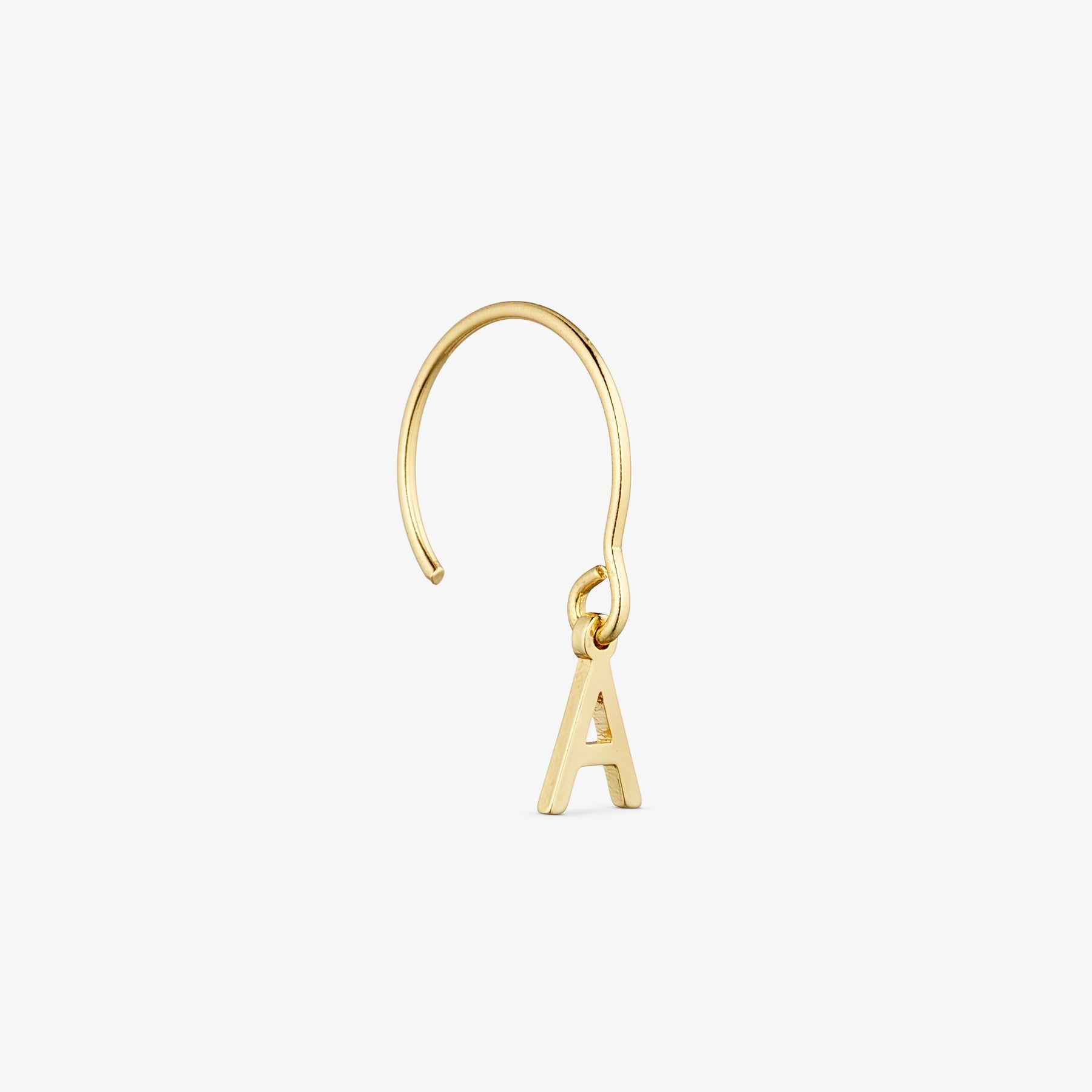 Letter Earring A-Z - 18 carat gold plated