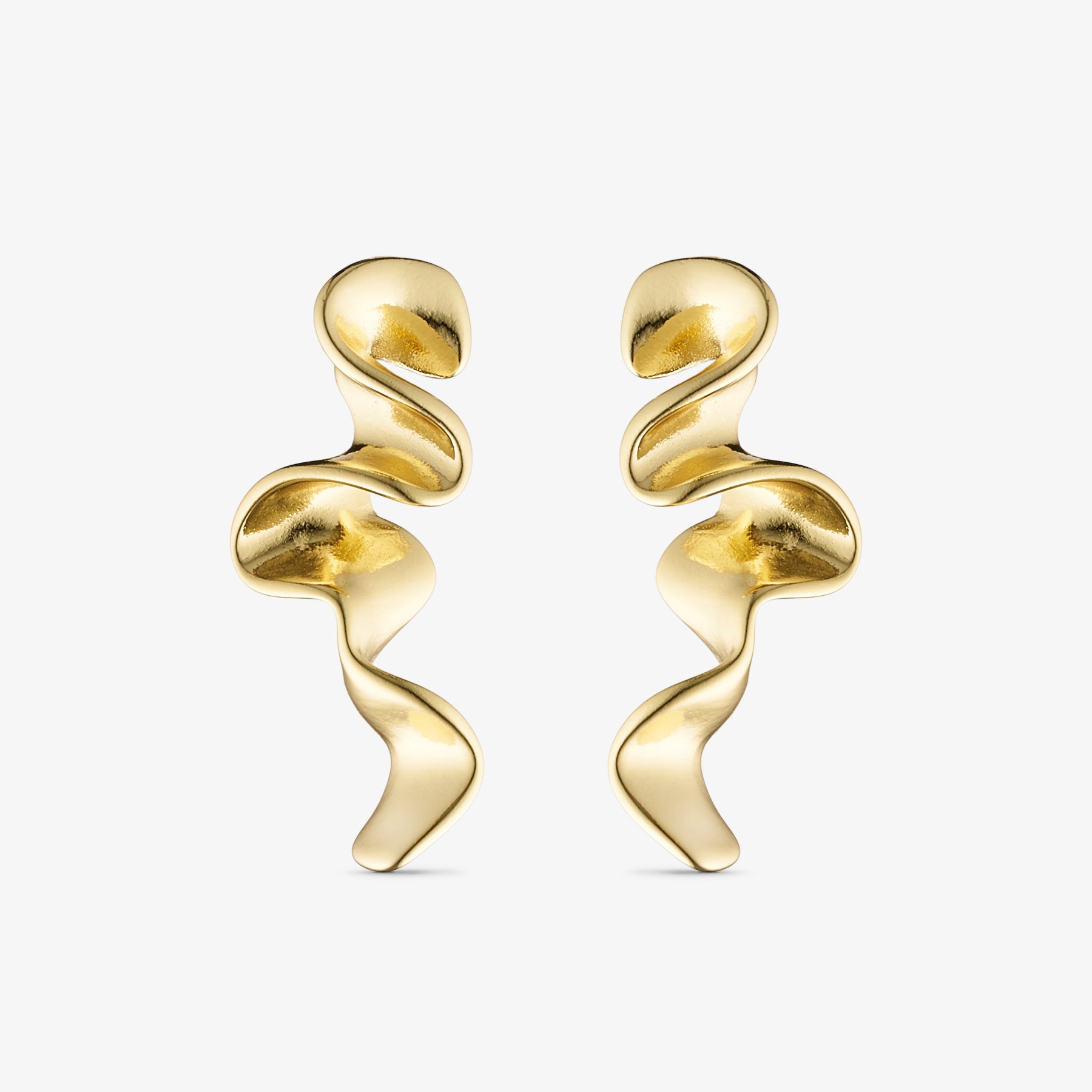 Caroline Earrings Large - 18 carat gold plated