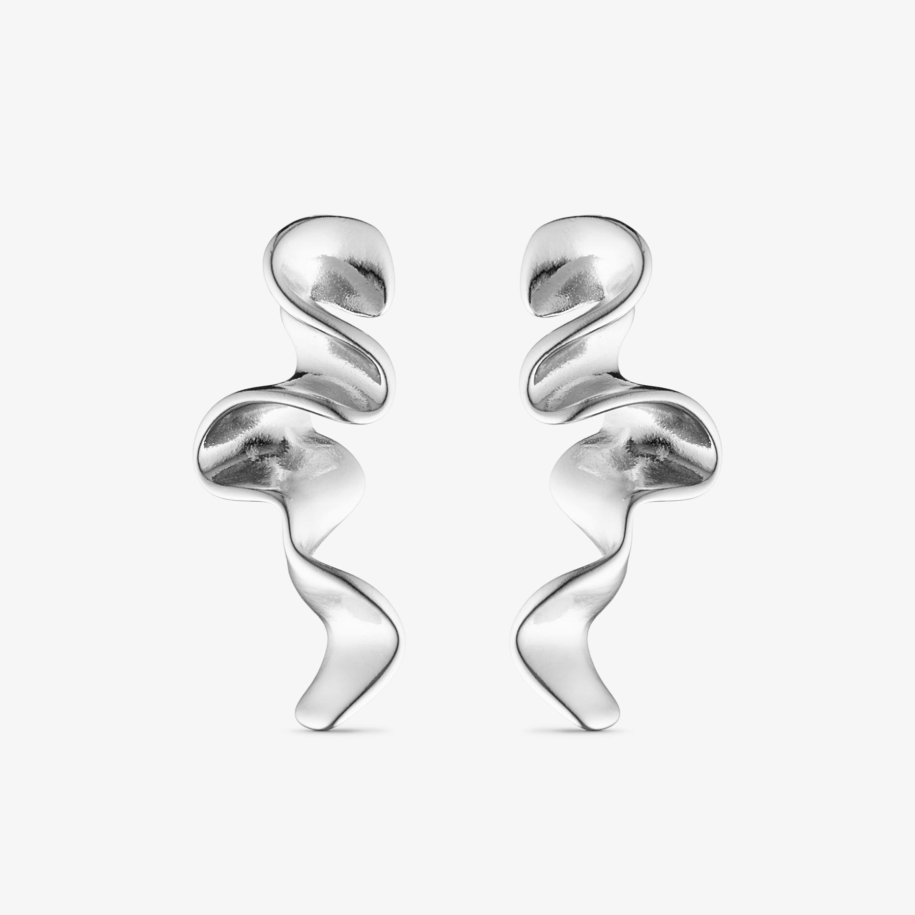 Caroline Earrings Large - Silver Plated
