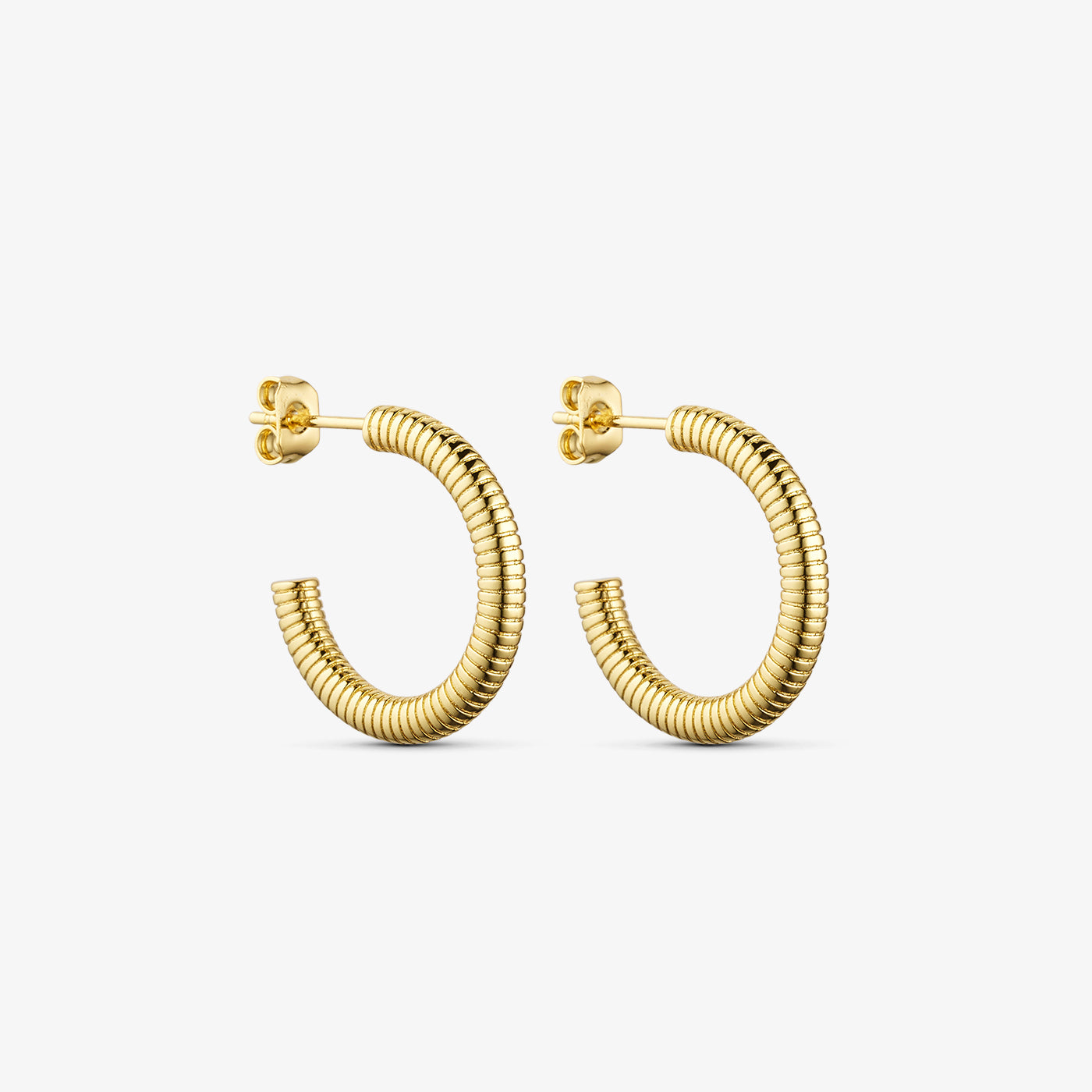 Cecilie Hoop Earrings - 18 carat gold plated