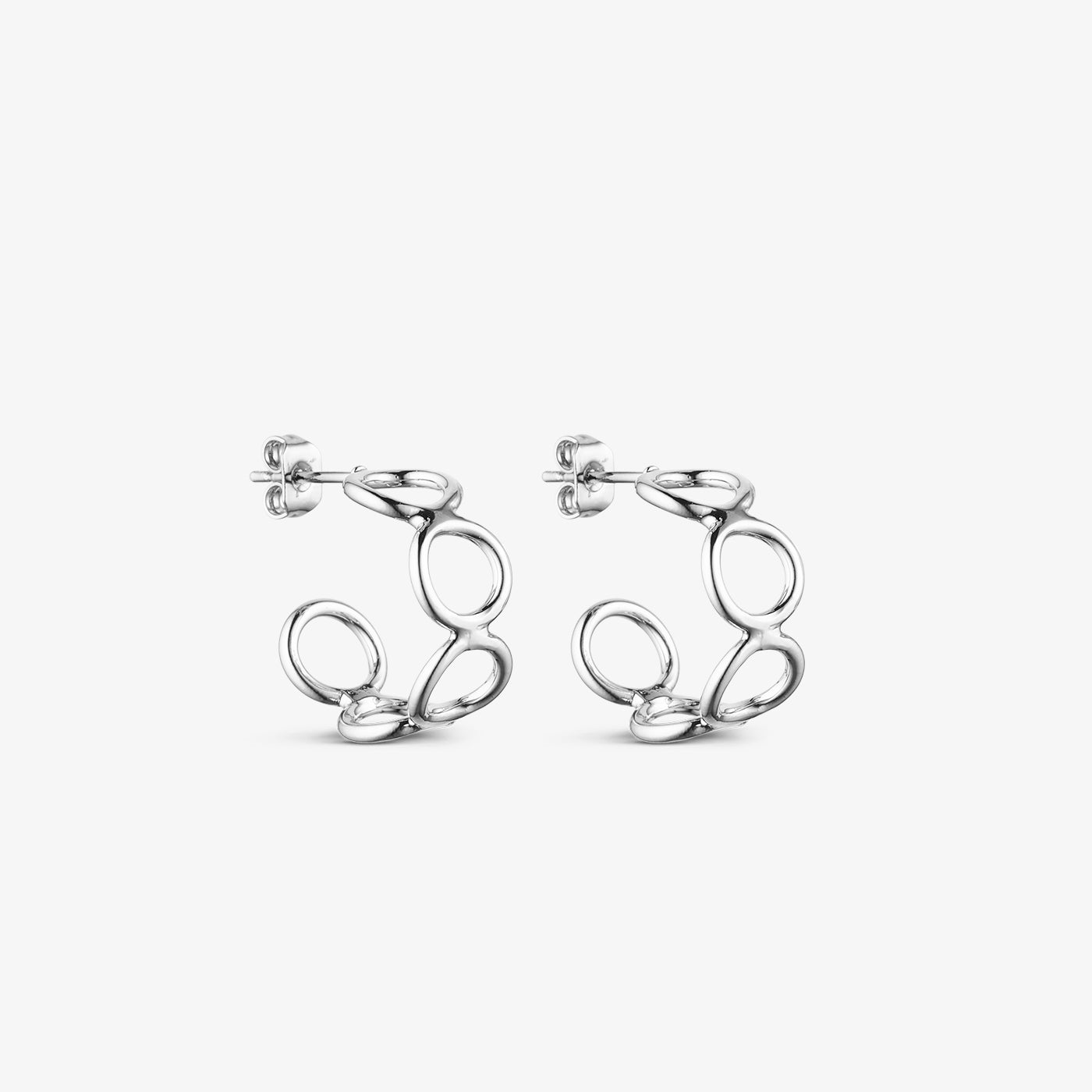 Ellen Hoop Earrings - Silver Plated