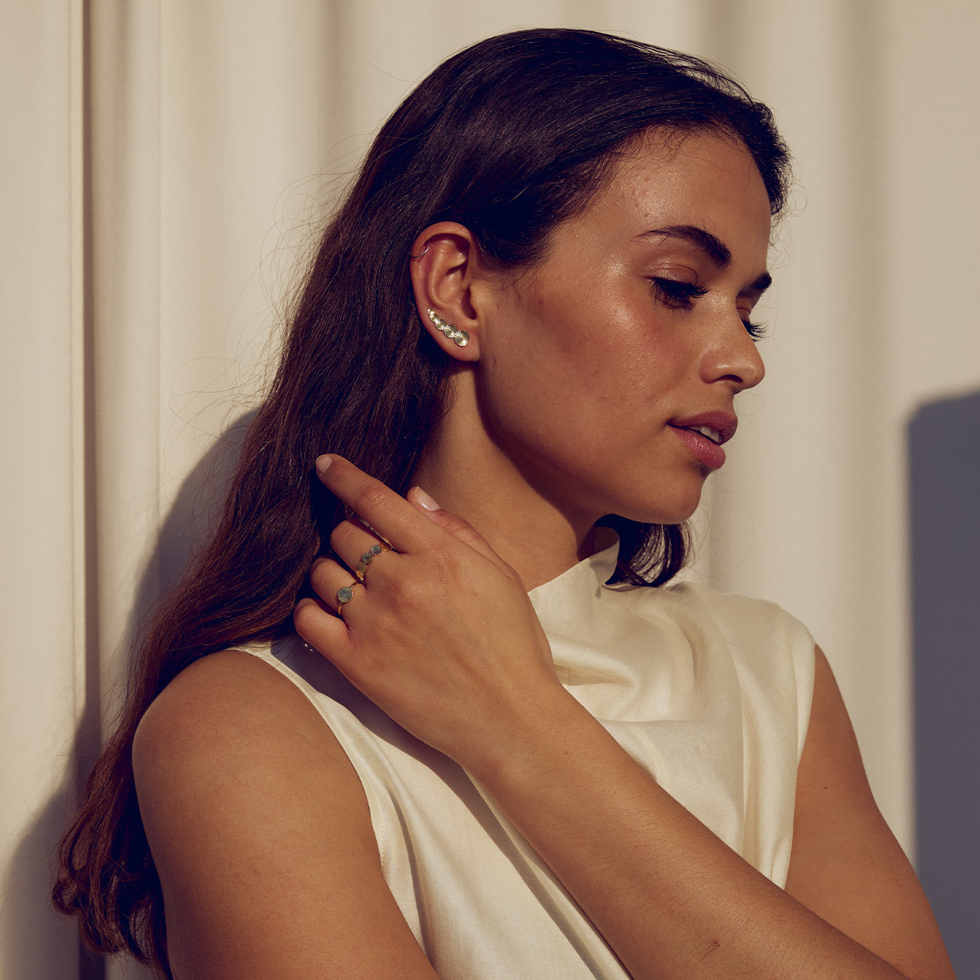Scarlett Climber Earrings - 18 carat gold plated
