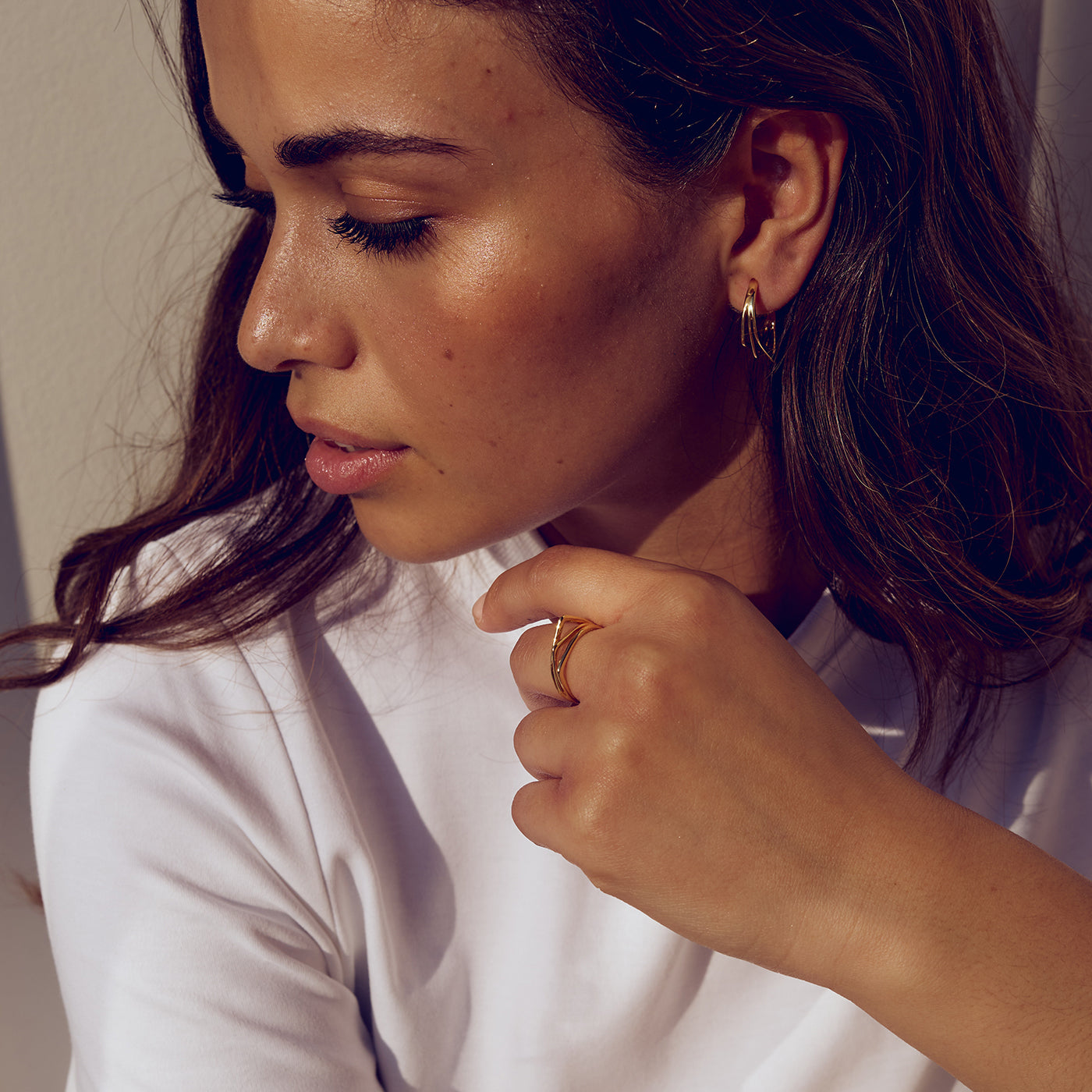Gry Earrings - 18 carat gold plated