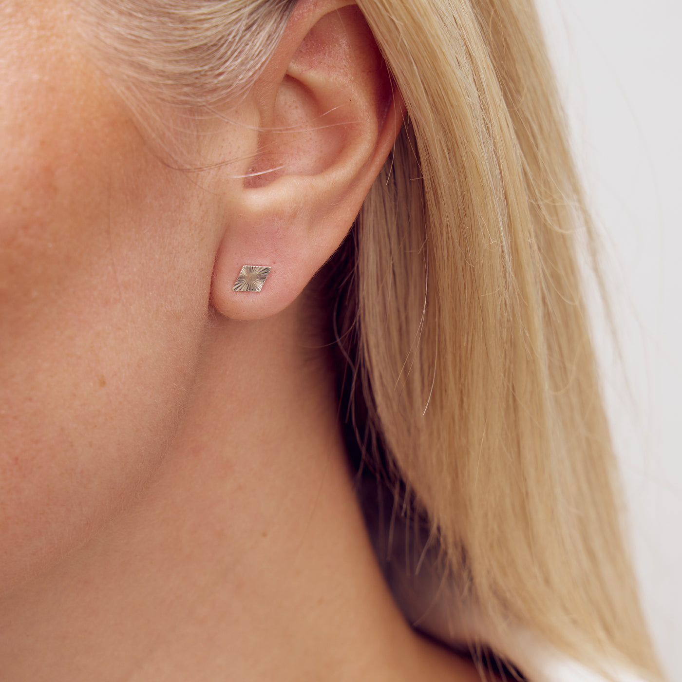 Scarlett Apex Stud Earrings - Silver Plated