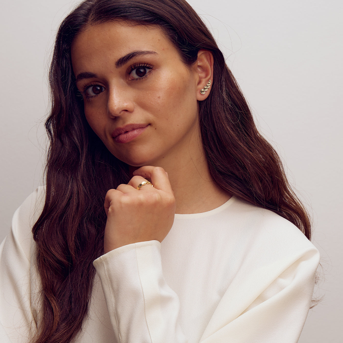 Scarlett Climber Earrings - 18 carat gold plated