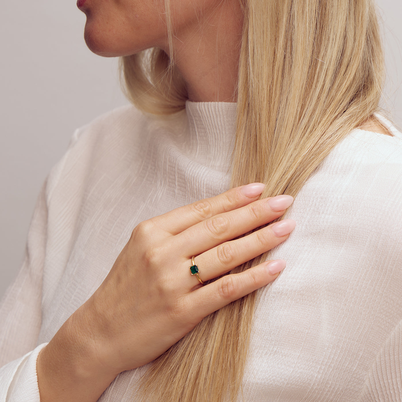 Zia Ring - Zirconia - 18 carat gold plated