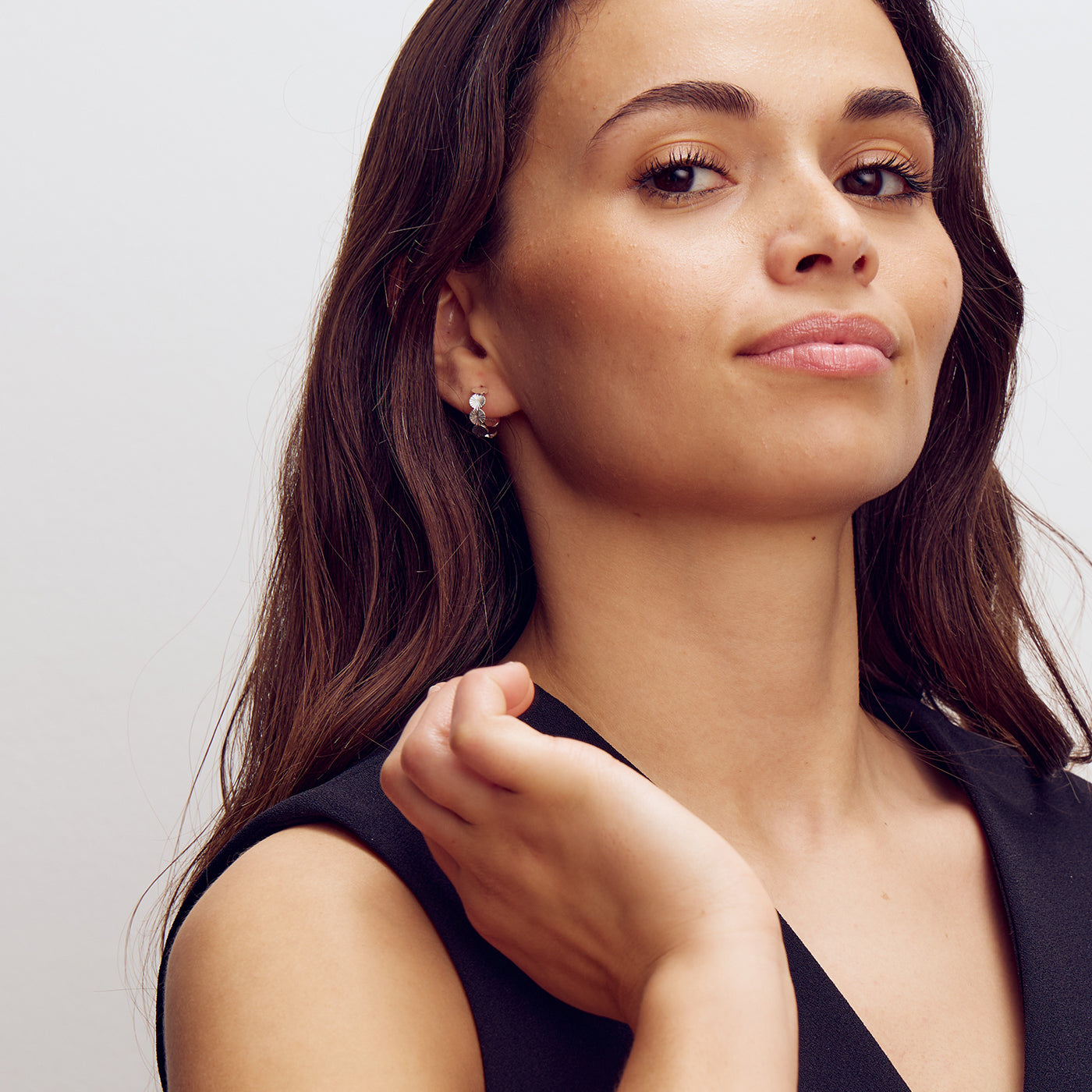 Scarlett Stellar Hoop Earrings - Silver Plated