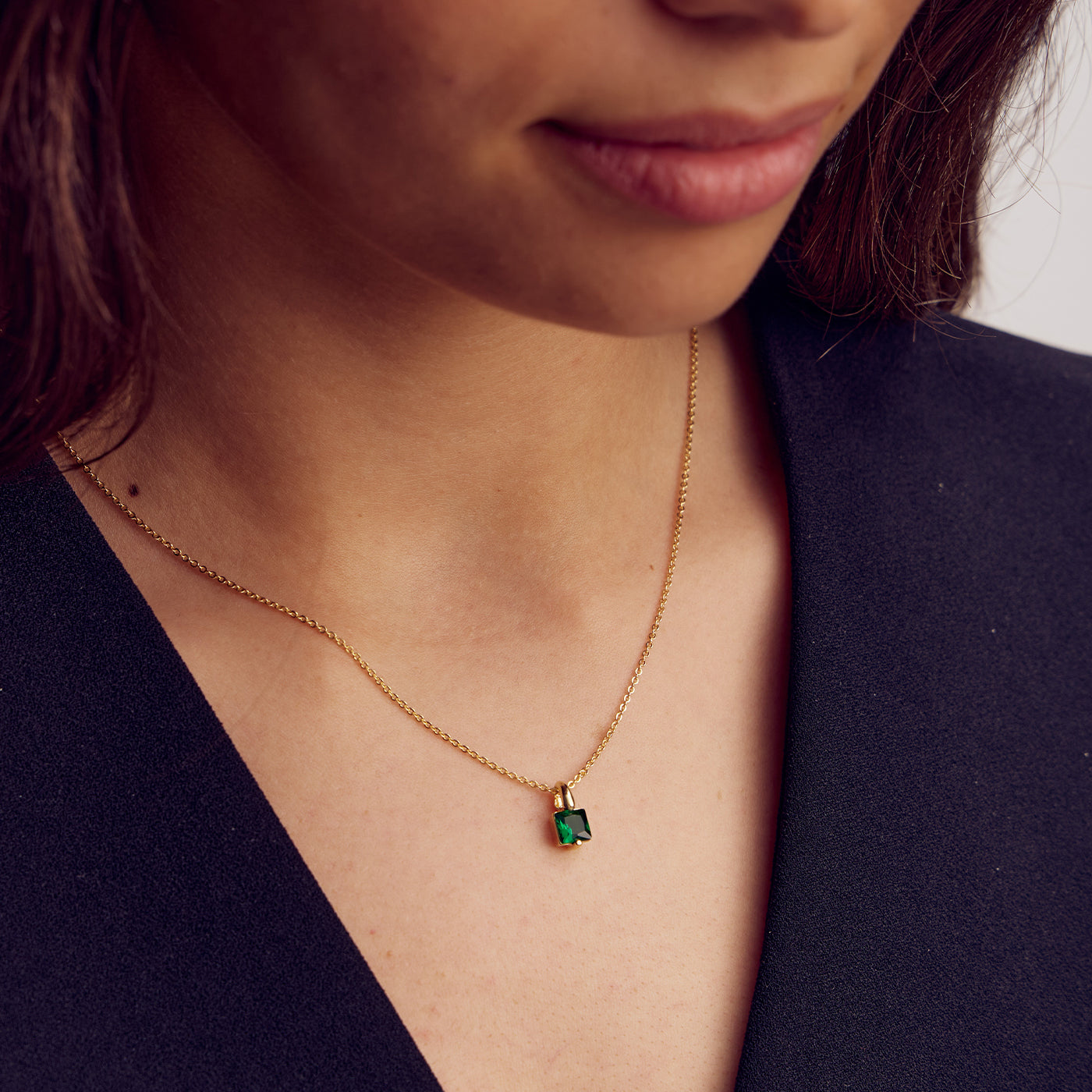 Zia Necklace - Zirconia - 18 carat gold plated