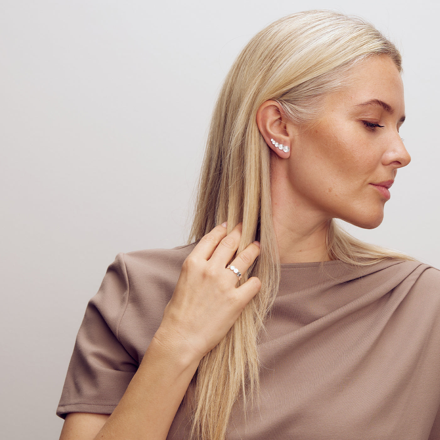 Scarlett Climber Earrings - Silver Plated