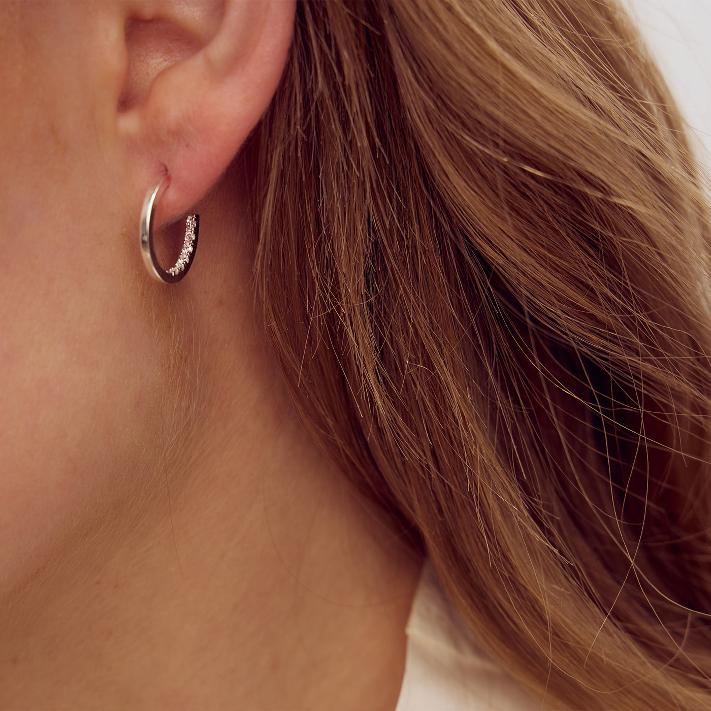 Mille Earrings Small - Zirconia - Silver Plated