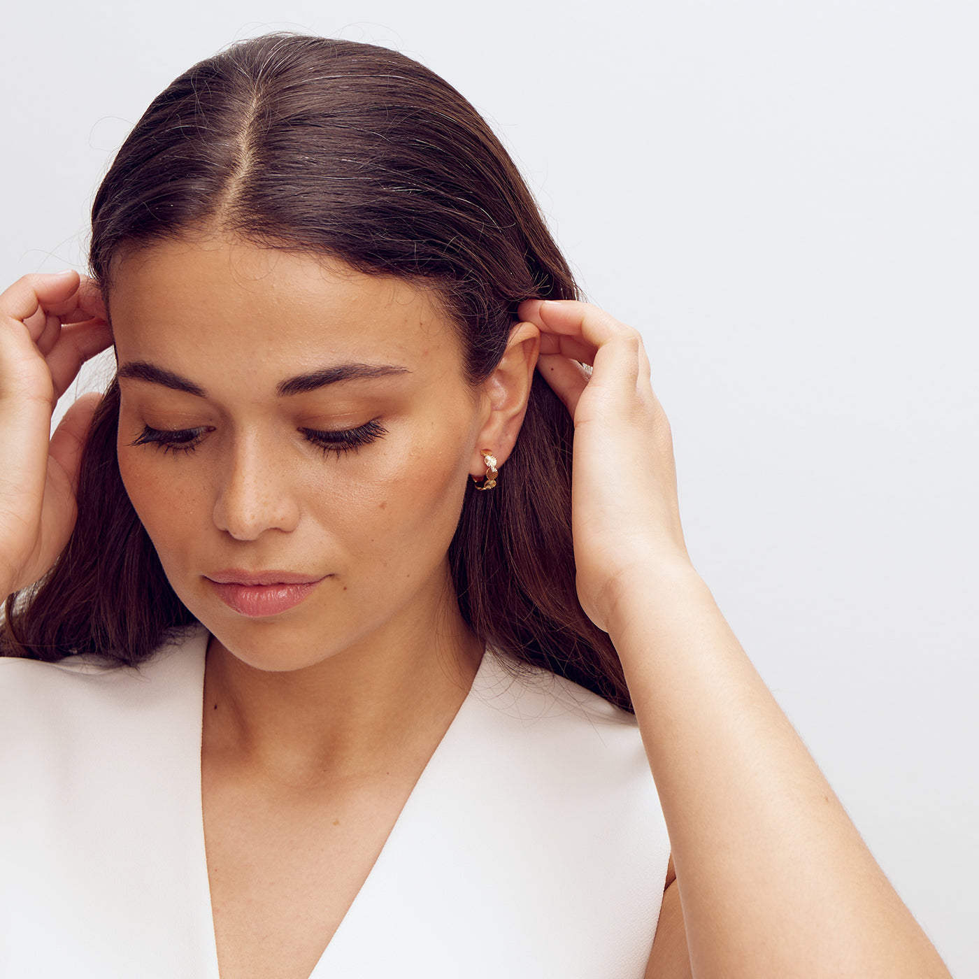 Scarlett Stellar Hoop Earrings - 18 carat gold plated