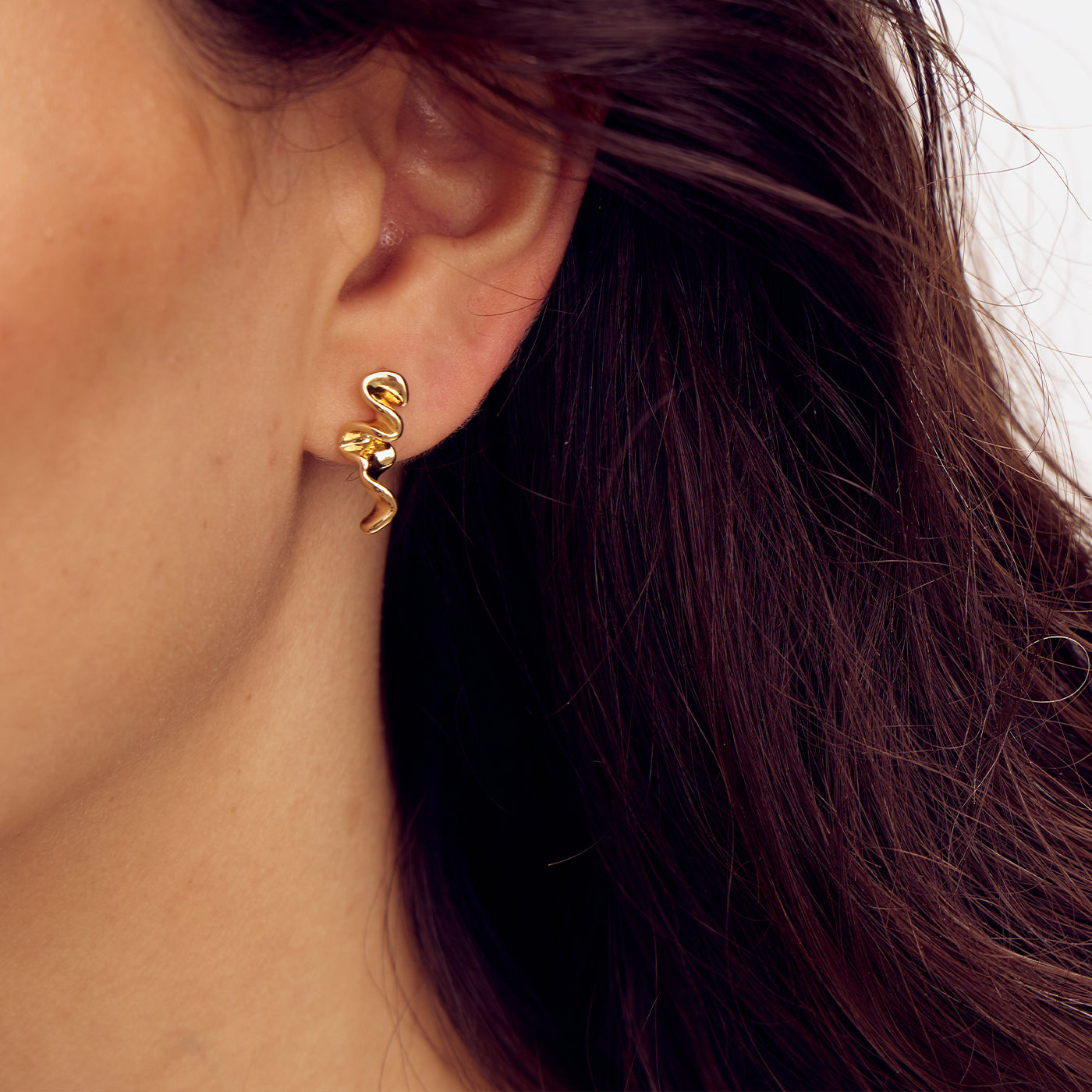 Caroline Earrings Small - 18 carat gold plated