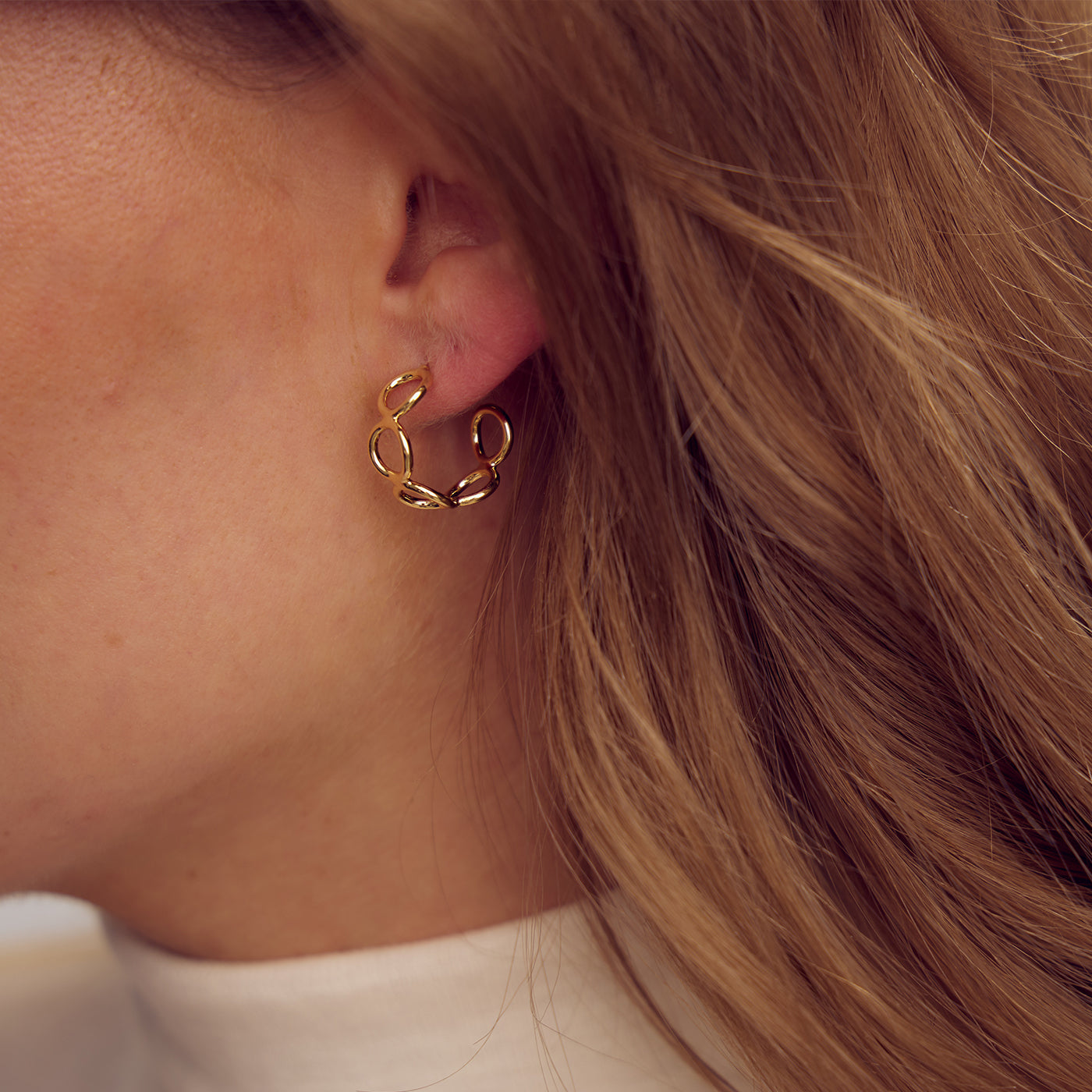 Ellen Hoop Earrings - 18 carat gold plated