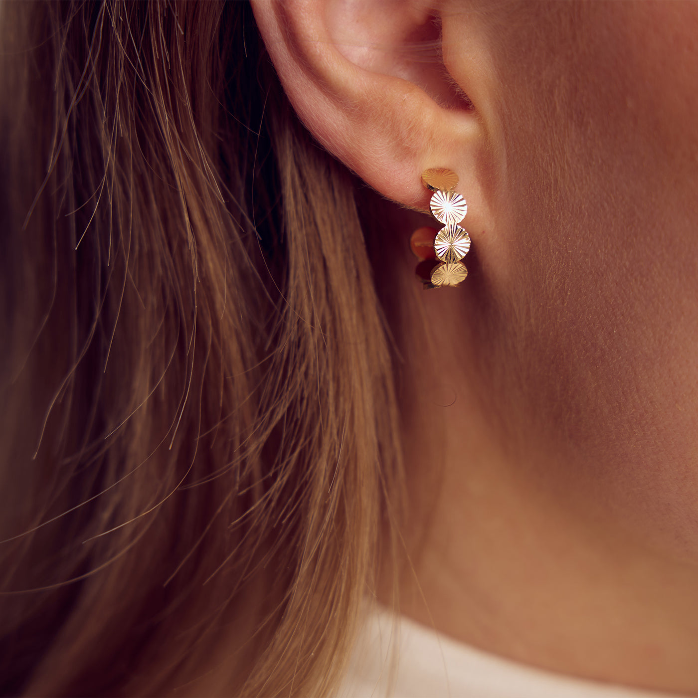 Scarlett Stellar Hoop Earrings - 18 carat gold plated