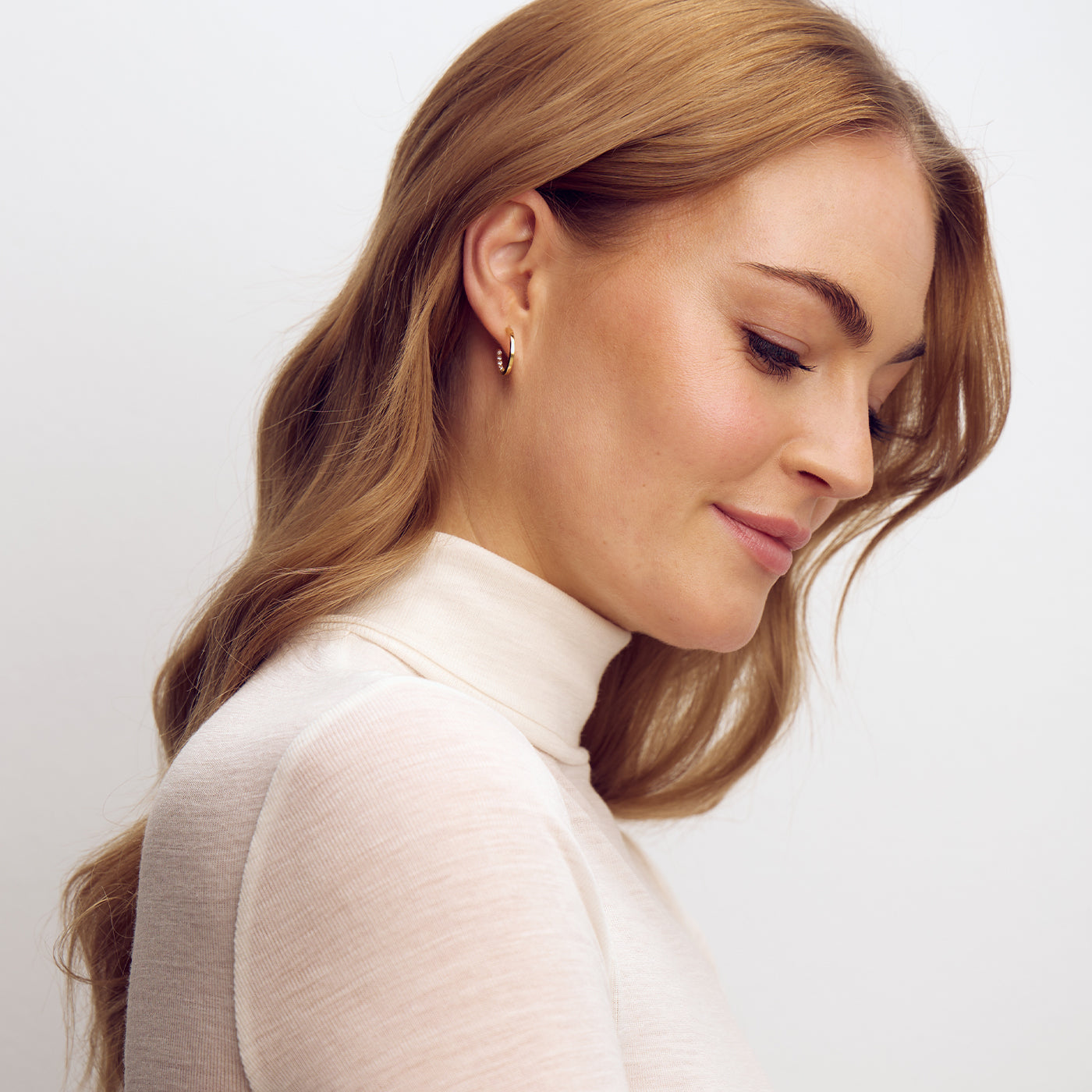 Mille Earrings Small - Zirconia - 18 carat gold plated