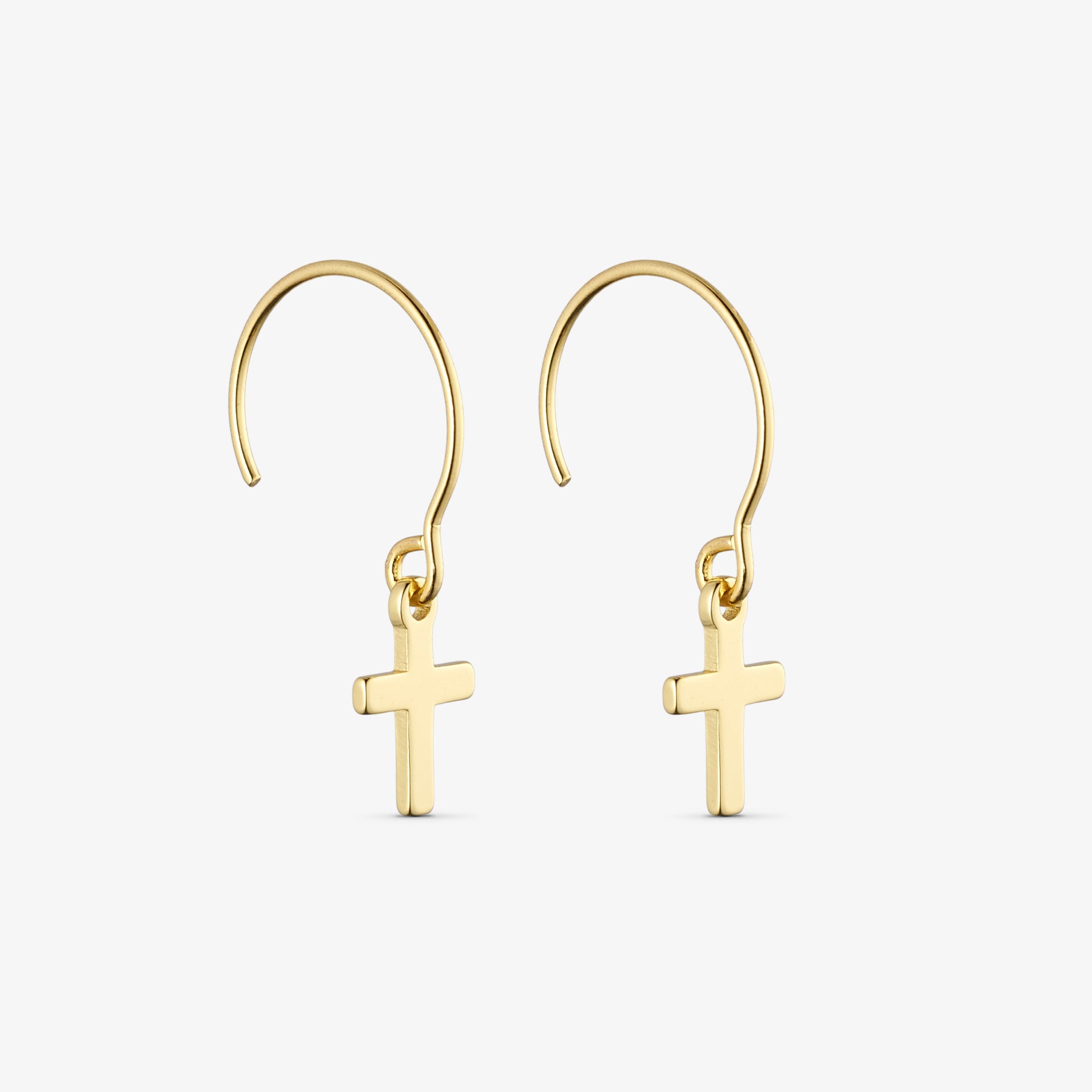 Gia Cross Earrings - 18 carat gold plated