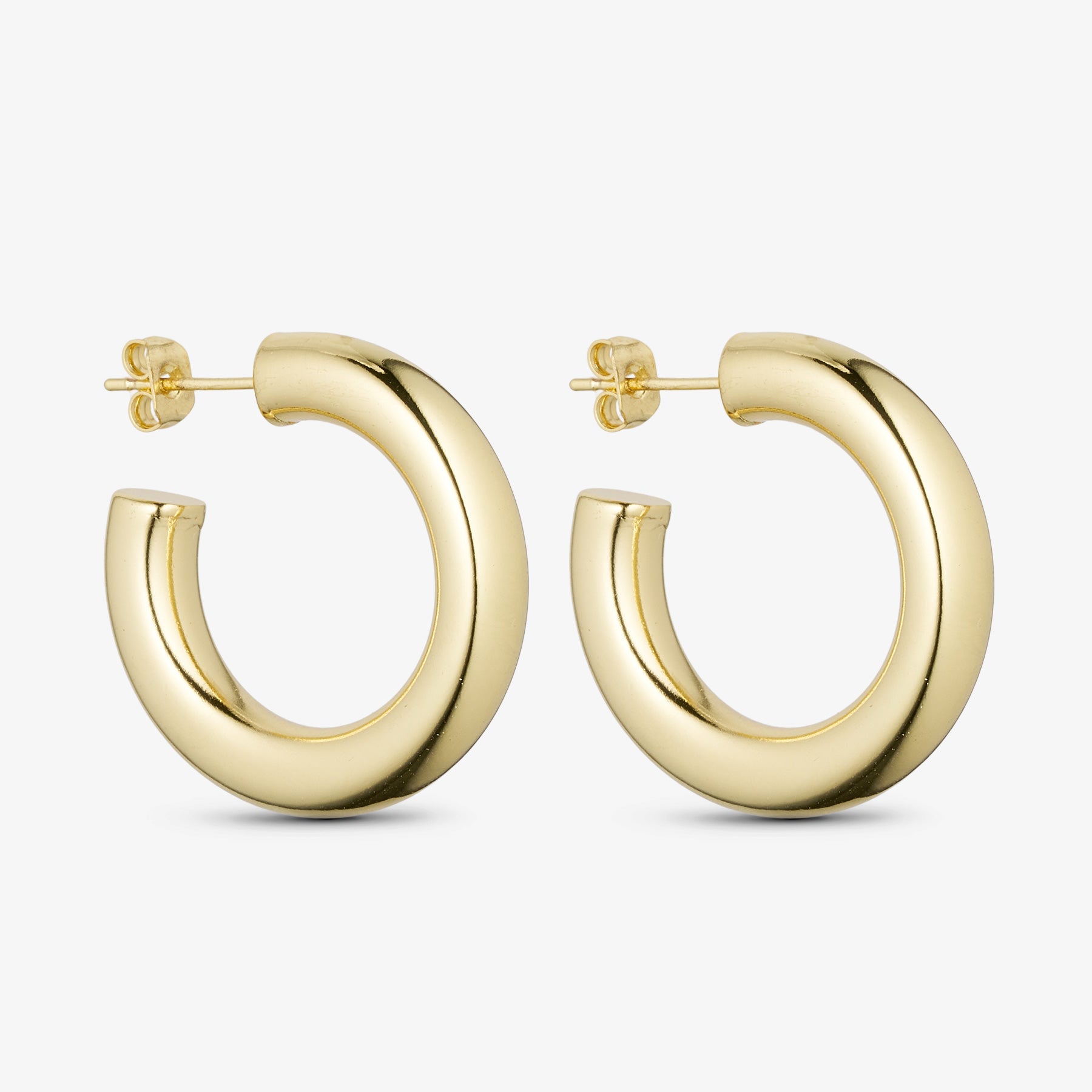 Zoe Hoop Earrings Large - 18 carat gold plated