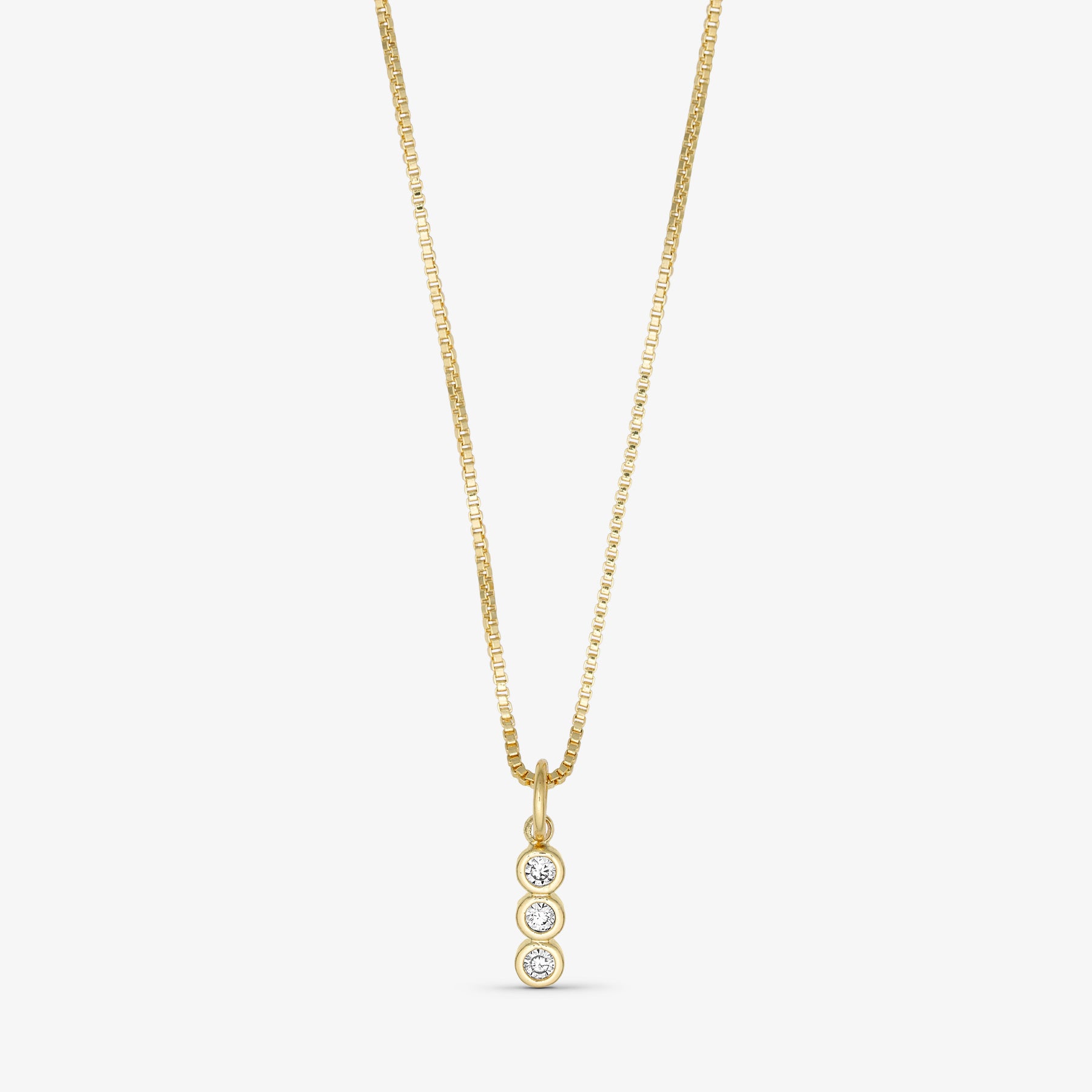Mille Necklace - Zirconia - 18 carat gold plated