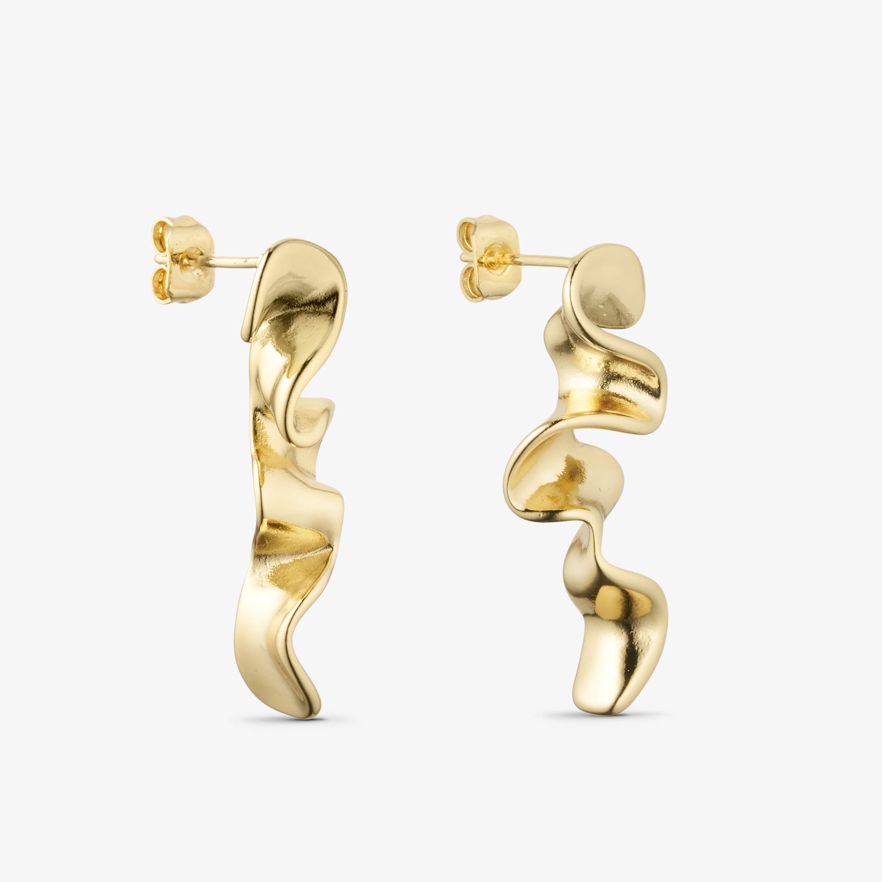 Caroline Earrings Large - 18 carat gold plated