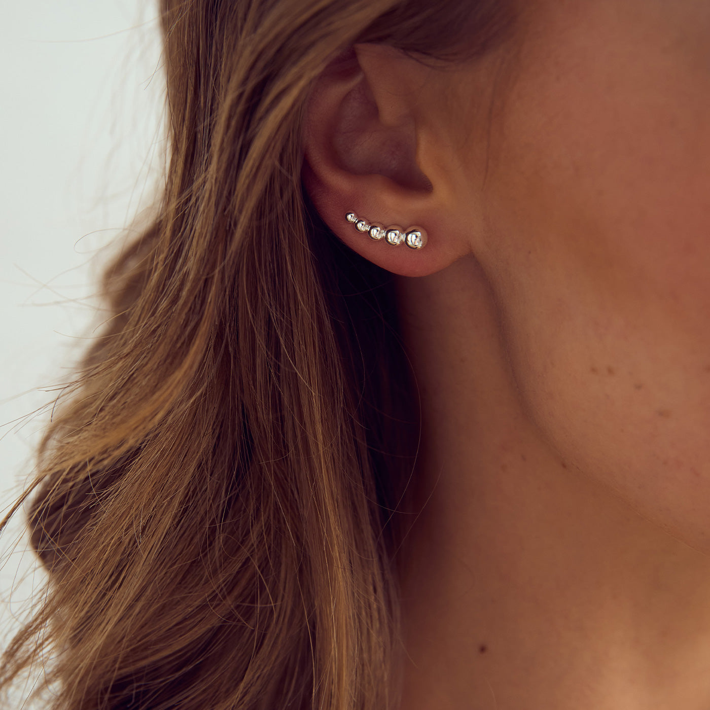 London Climber Earrings - Silver Plated