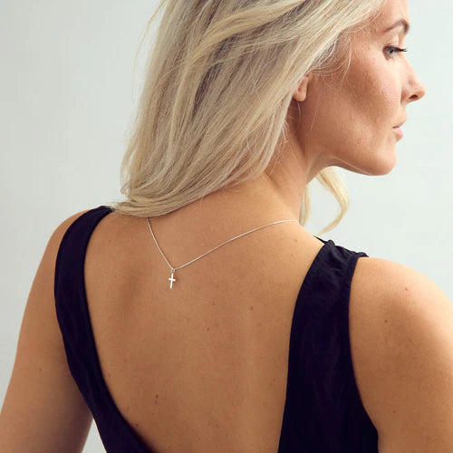 Gia Cross Pendant - Silver Plated