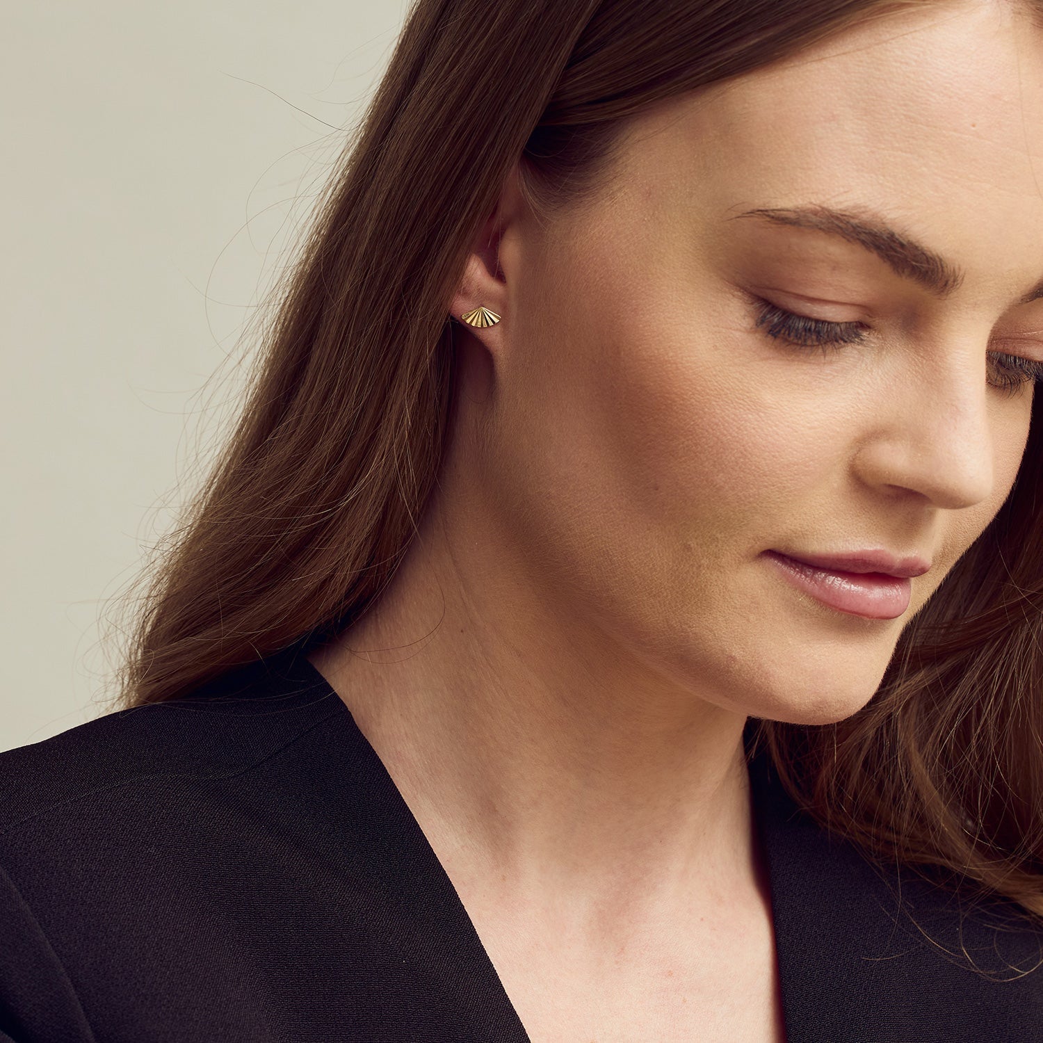 Luna Stud Earrings - 18 carat gold plated
