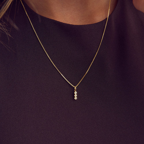 Mille Pendant - Zirconia - 18 carat gold plated