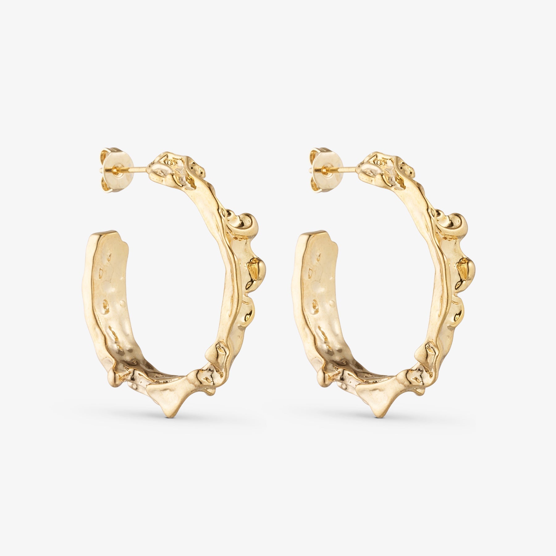 Noelle Earrings Large - 18 carat gold plated