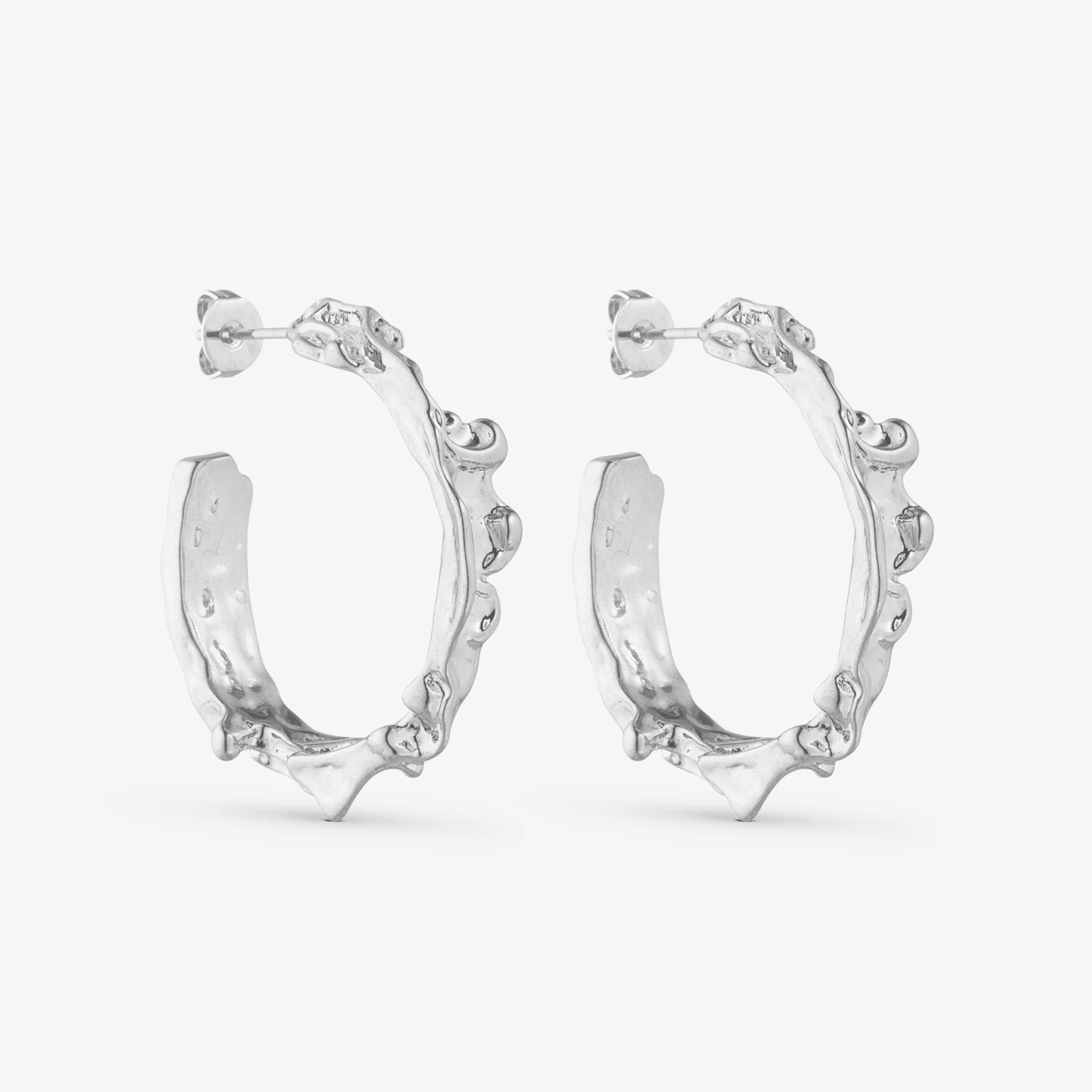 Noelle Earrings Large - Silver Plated