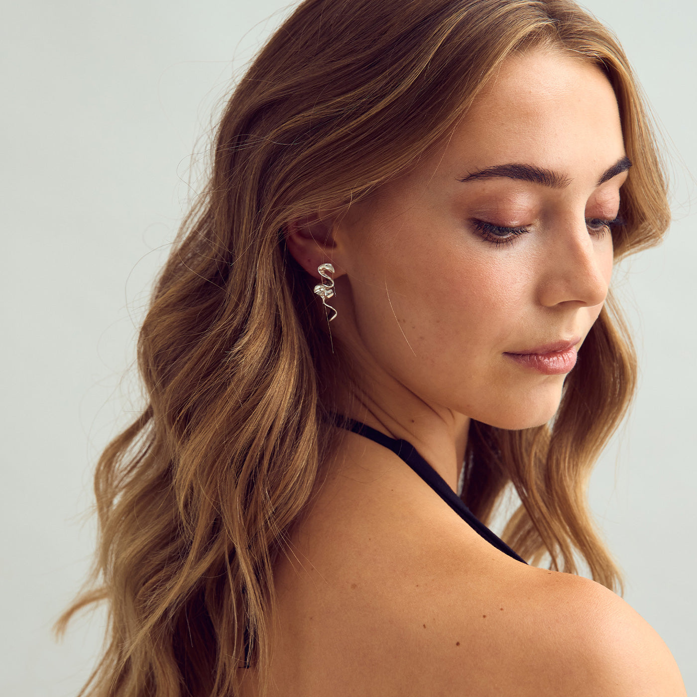 Caroline Earrings Large - Silver Plated