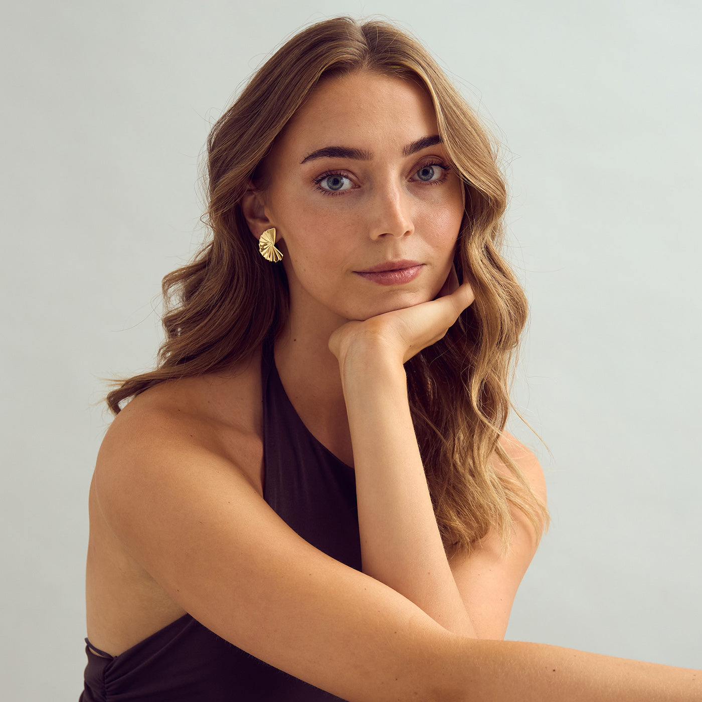 Cleo Earrings Large - 18 carat gold plated
