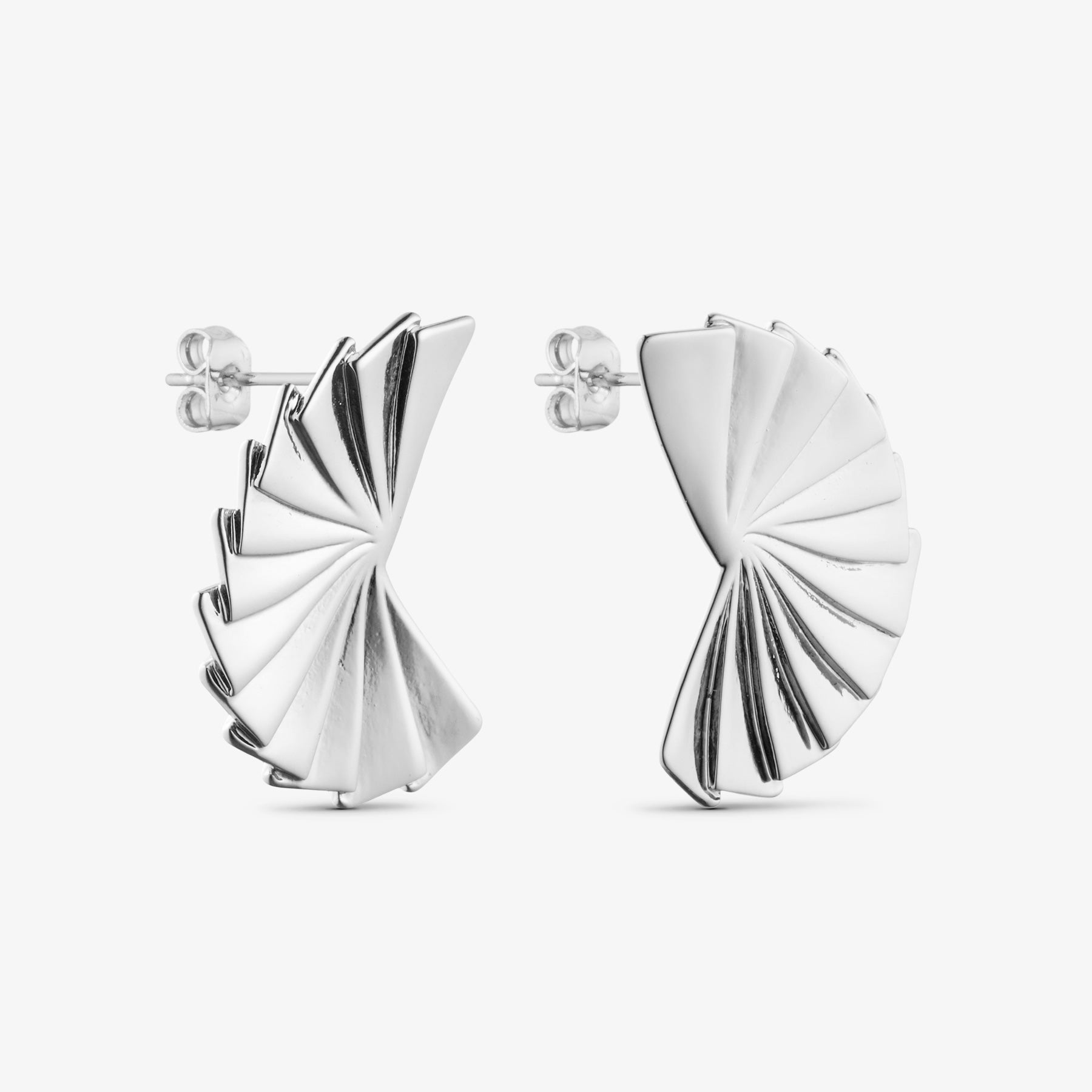 Cleo Earrings Large - Silver Plated
