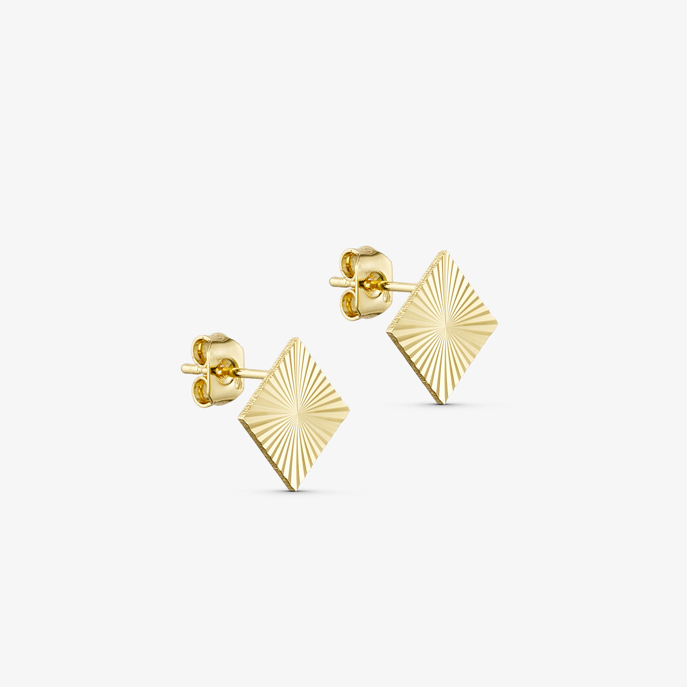Scarlett Square Stud Earrings - 18 carat gold plated
