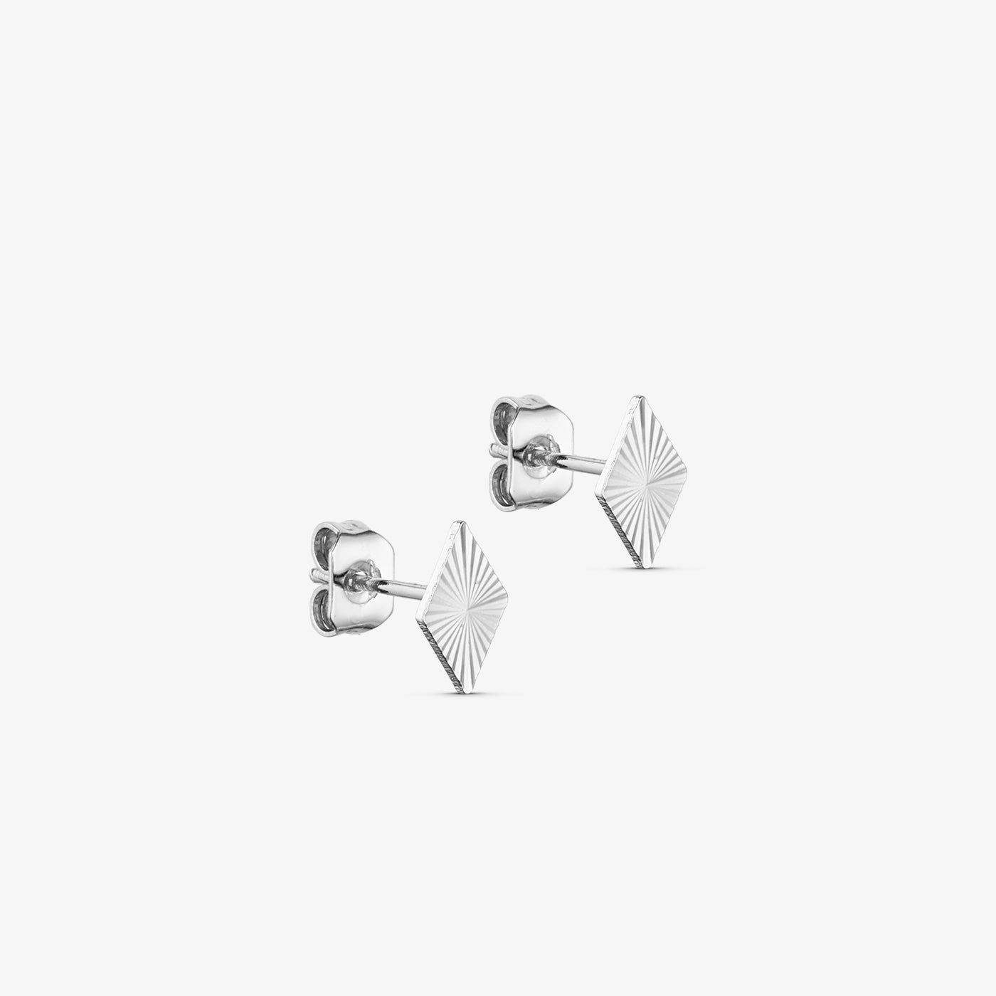 Scarlett Apex Stud Earrings - Silver Plated