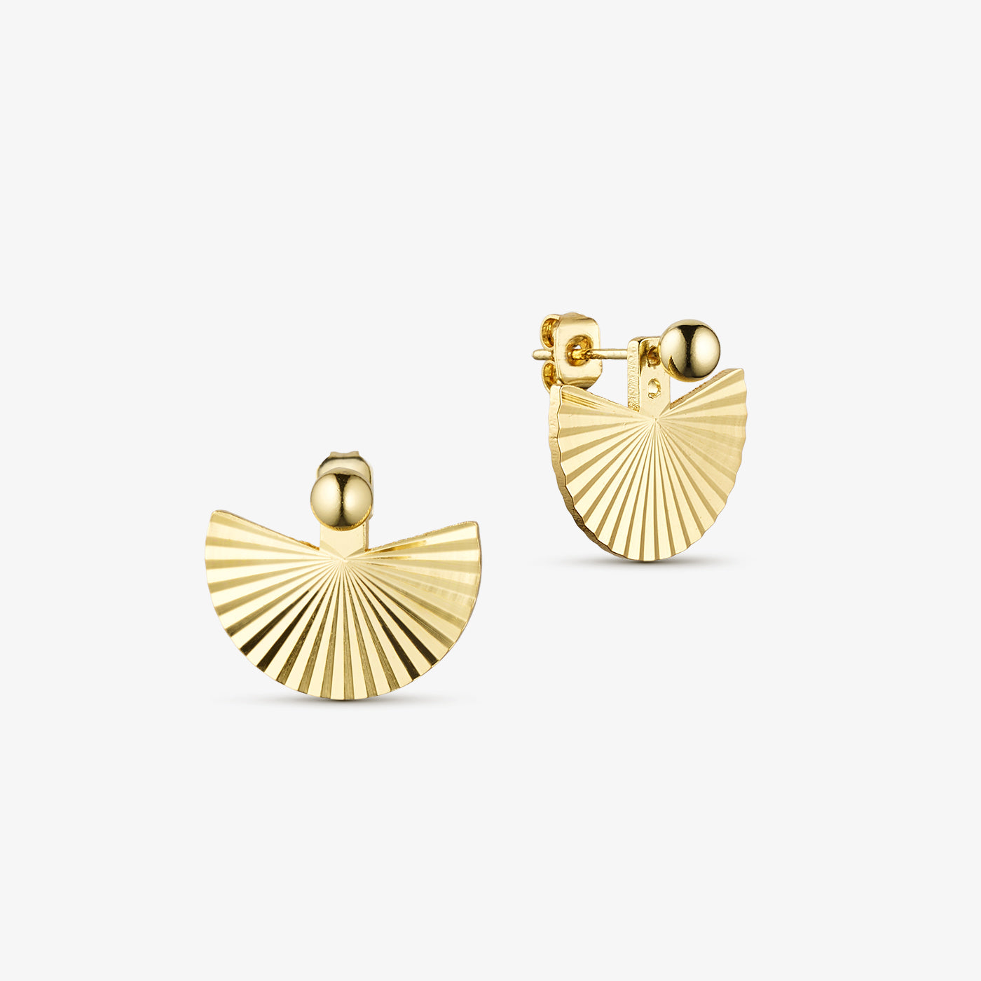 Scarlett Fan Earrings - 18 carat gold plated