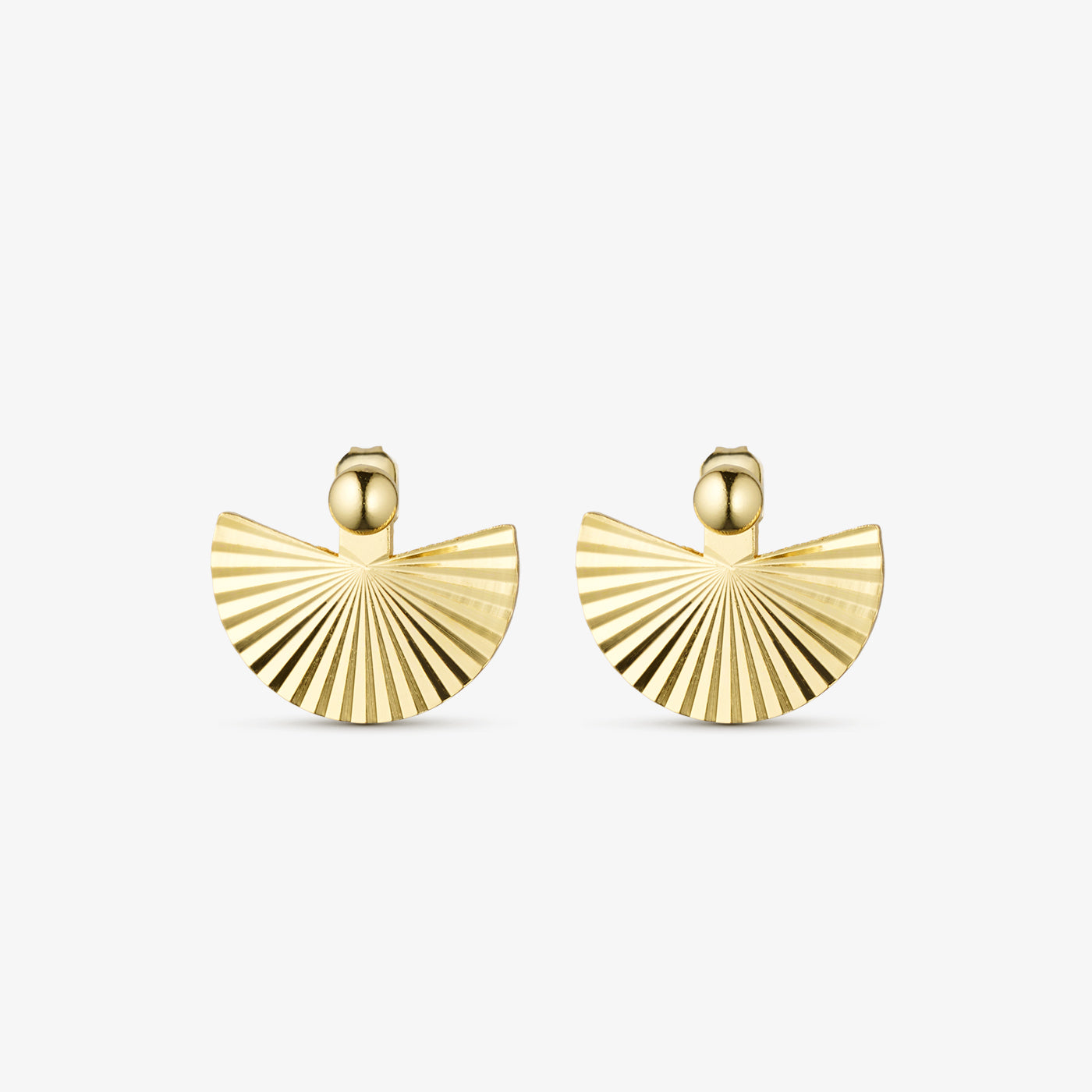 Scarlett Fan Earrings - 18 carat gold plated