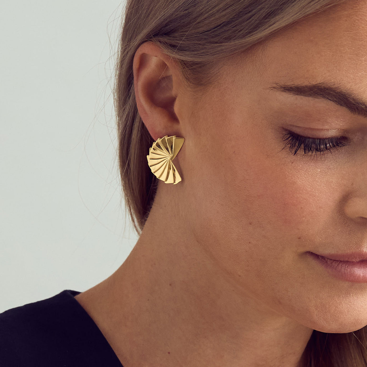 Cleo Earrings Large - 18 carat gold plated