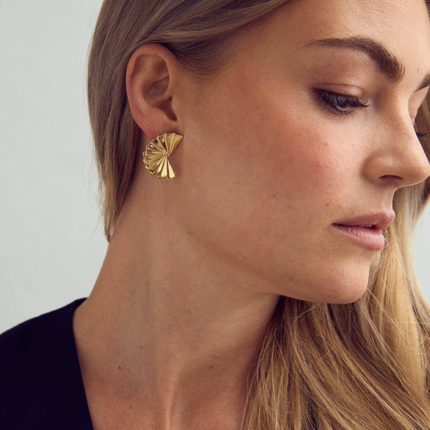 Cleo Earrings Large - 18 carat gold plated