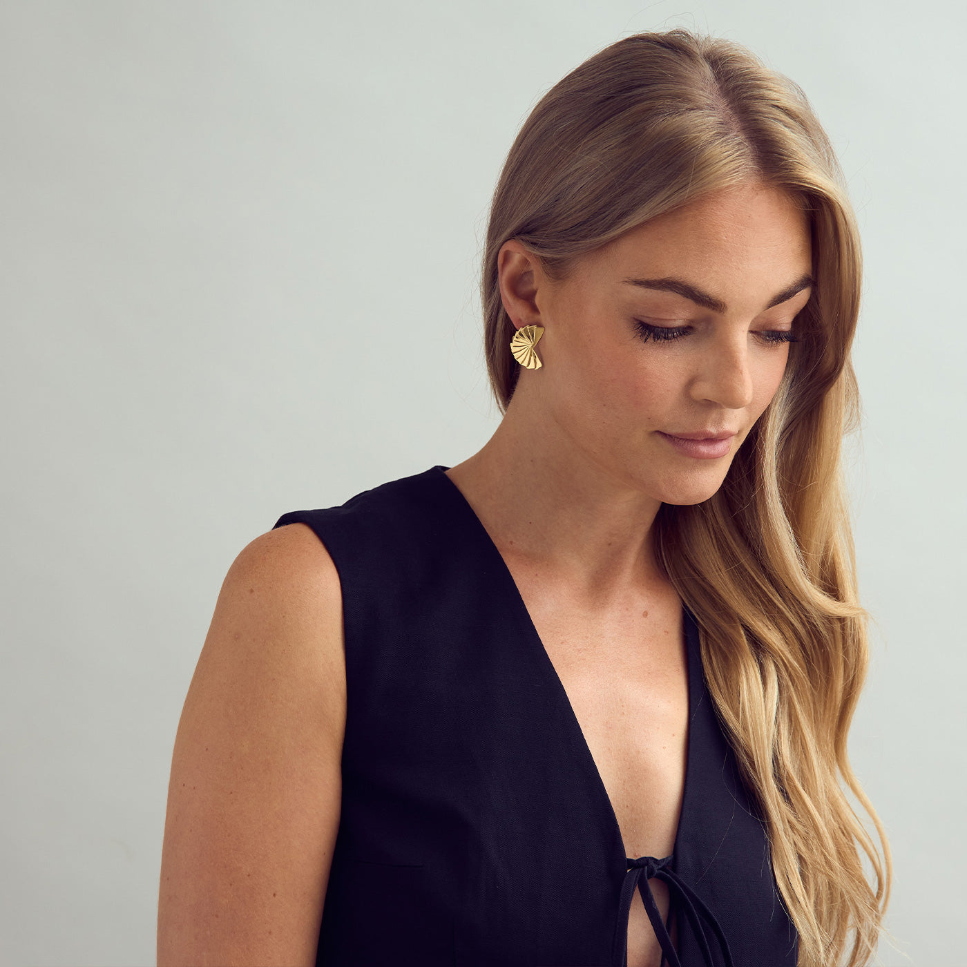 Cleo Earrings Large - 18 carat gold plated