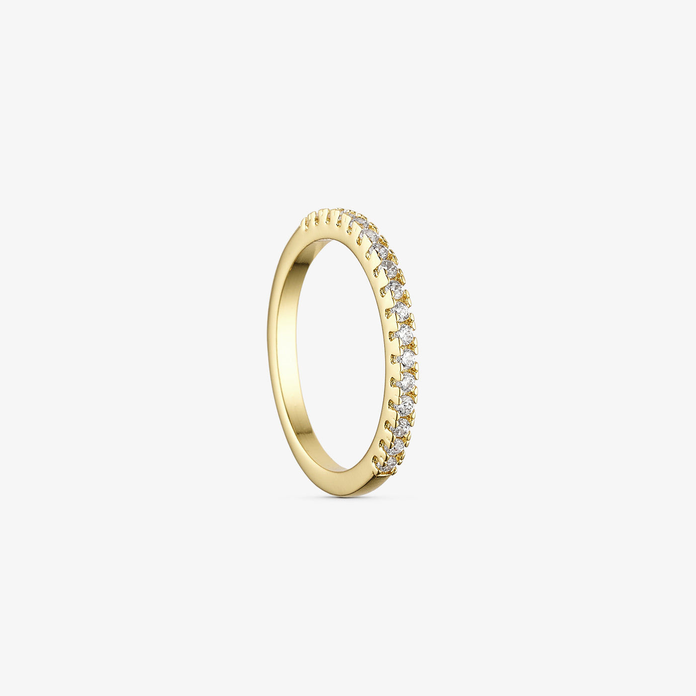 Rose Ring - Zirconia - 18 carat gold plated