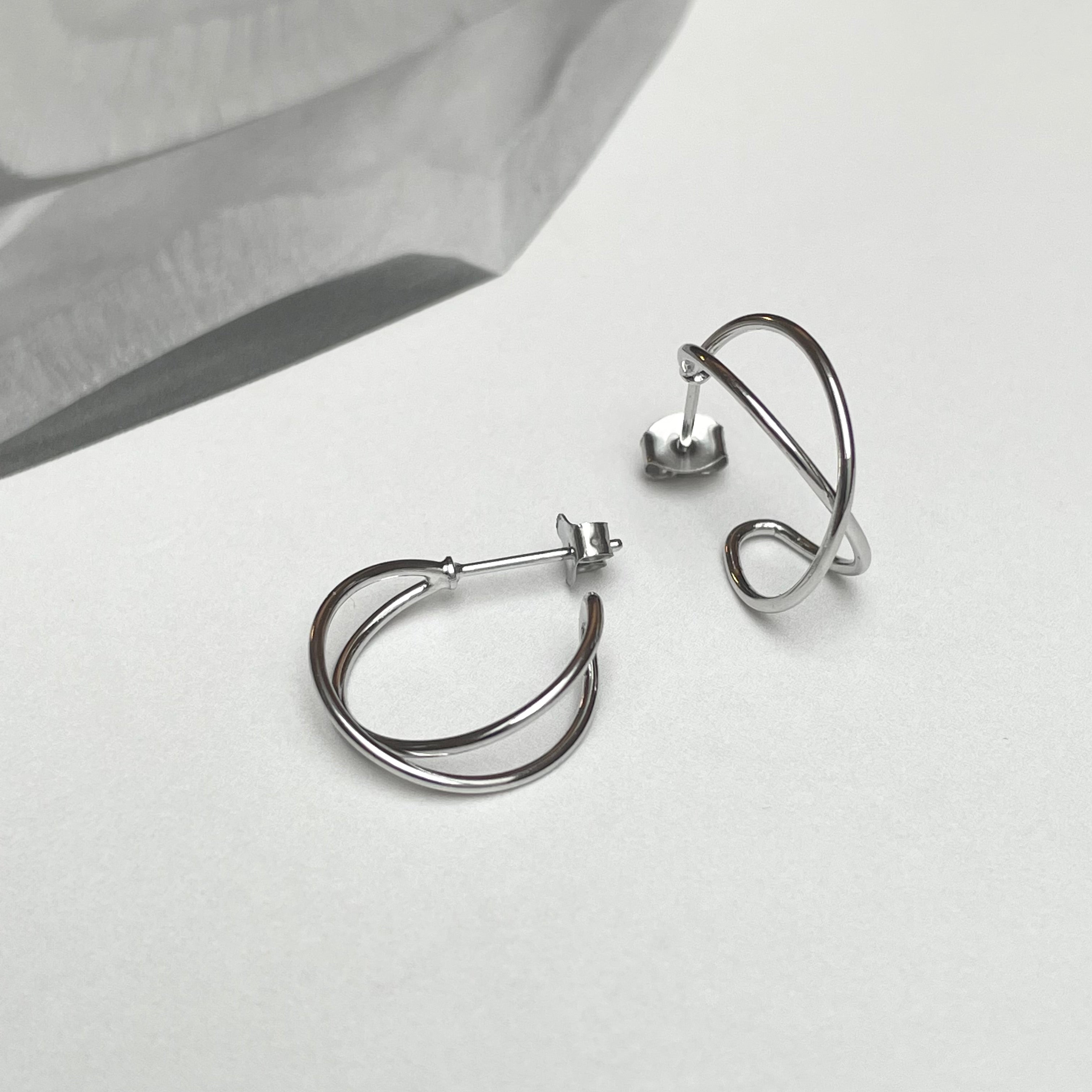 Mia Earrings Small - Silver plated