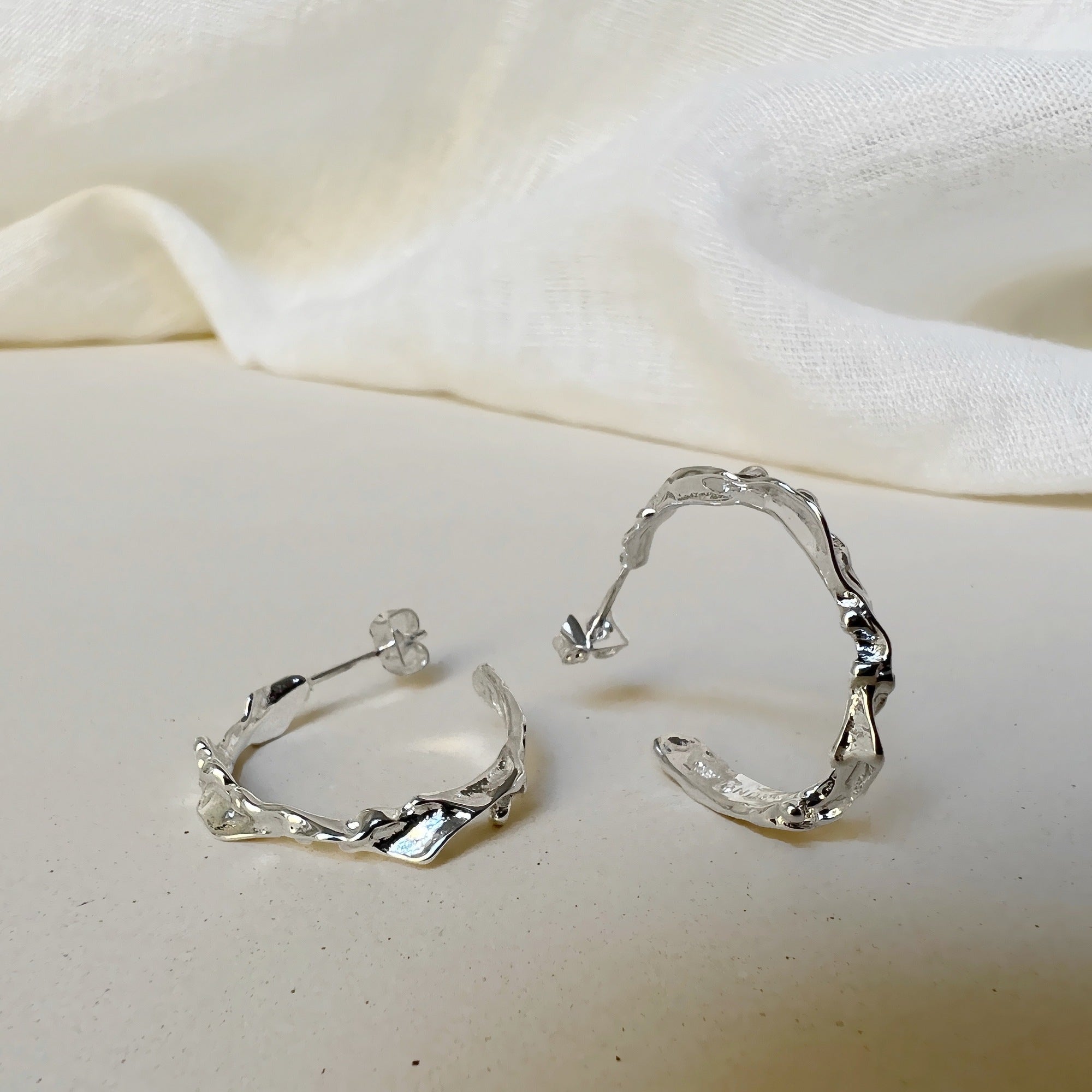 Noelle Earrings Small - Silver plated