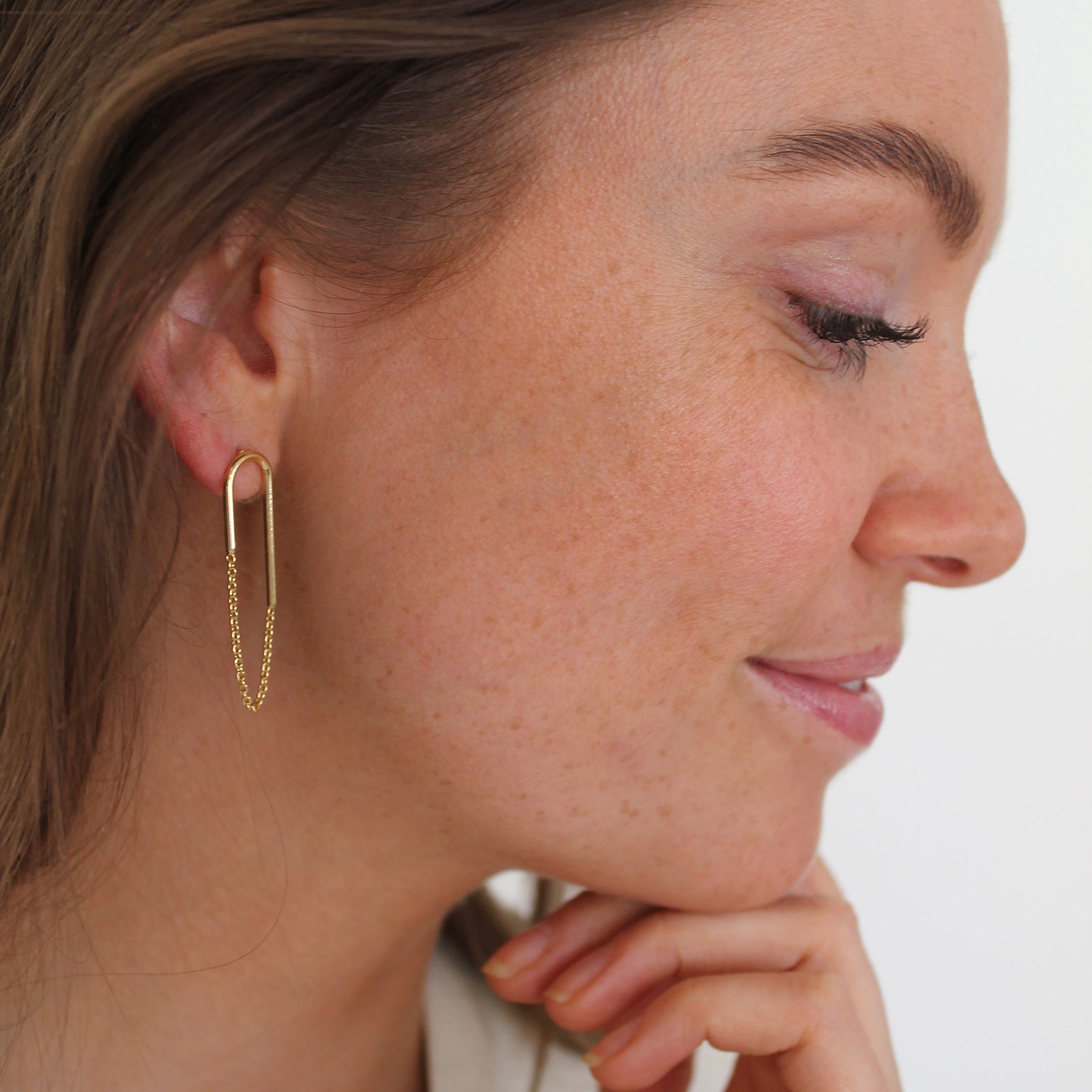 Juno Chain Earrings - 18 carat gold plated