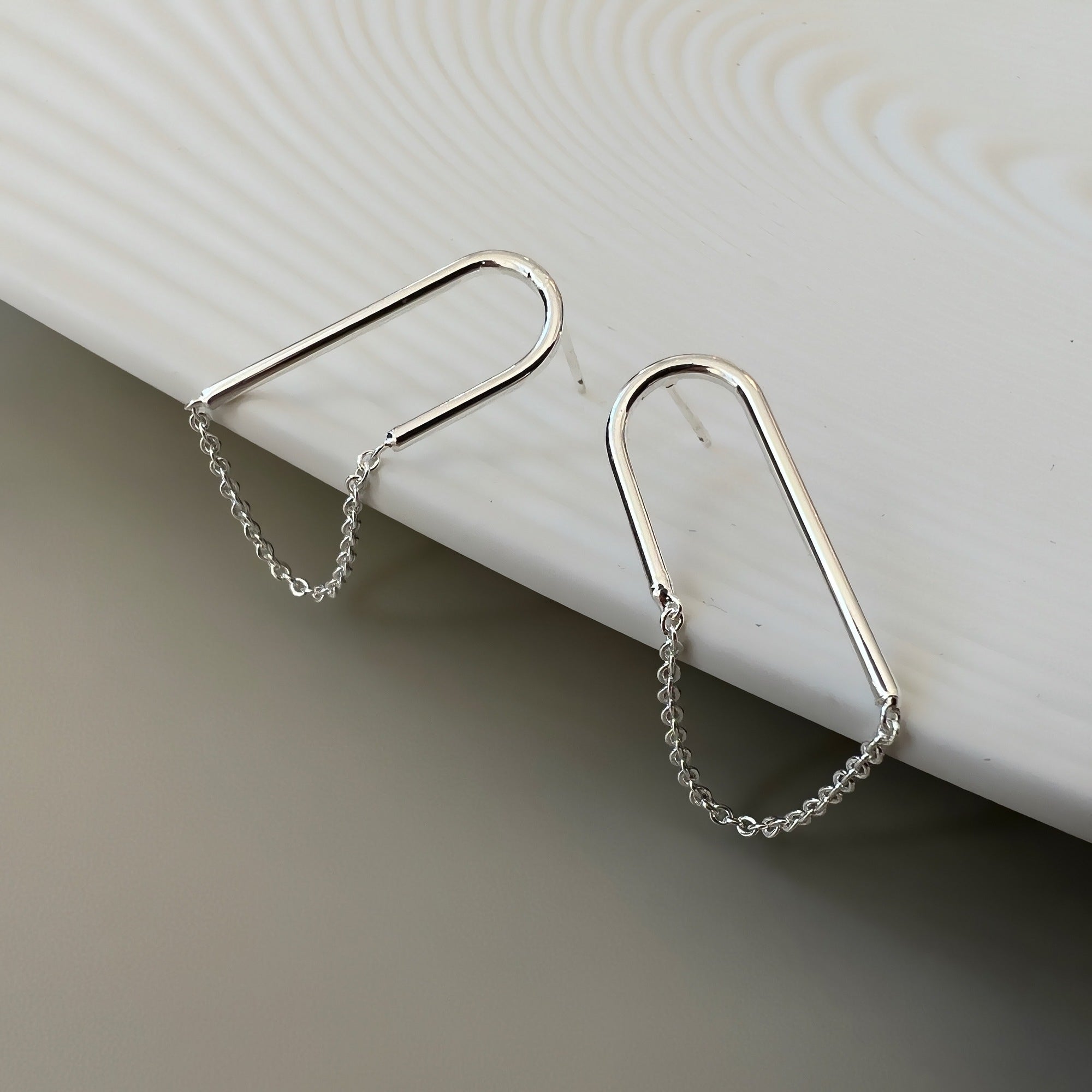 Juno Chain Earrings - Silver Plated